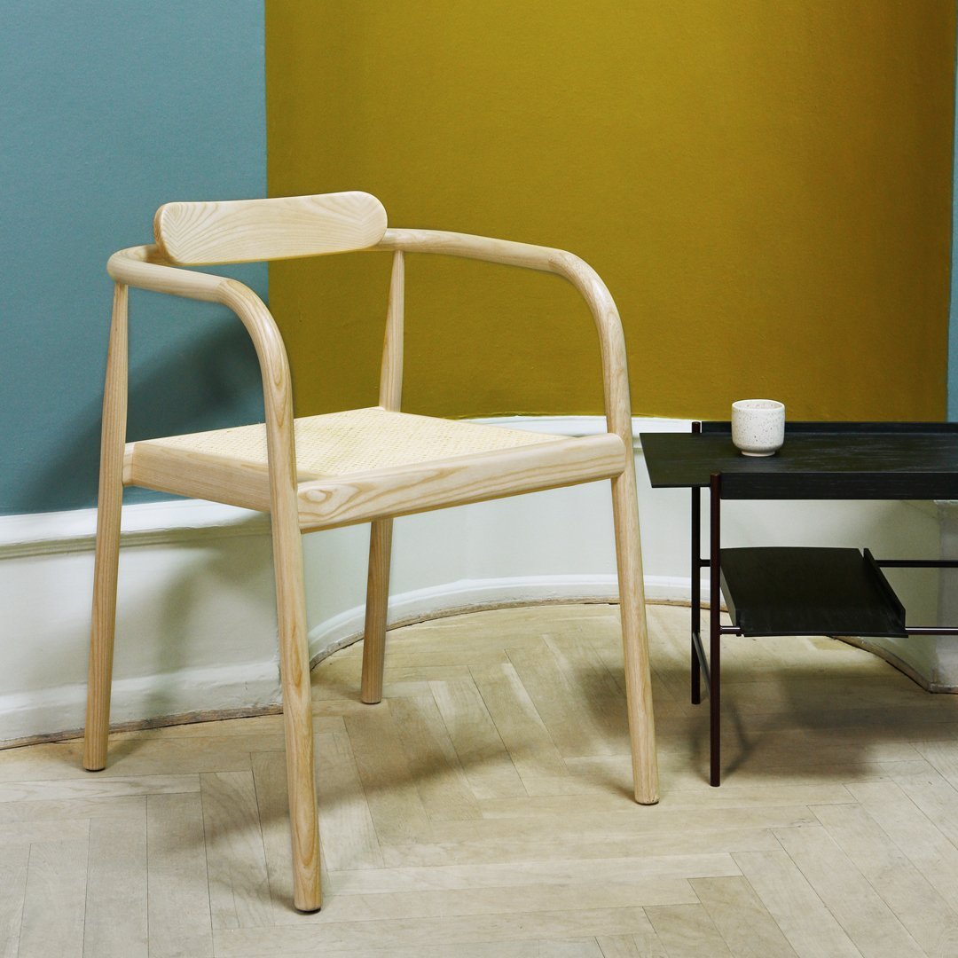 Modern Ahm Armchair - Stackable & Space-Saving Accent Chair for Living Room, Office, or Patio - Comfortable Lounge Seating for Home Decor