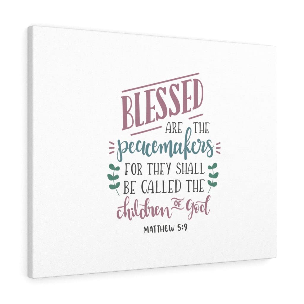 Blessed are The Peacemakers Matthew 5:9 - Christian Wall Art Bible Verse Print - Ready to Hang Scripture Decor - Perfect for Home, Church & Office Inspirational Gifts