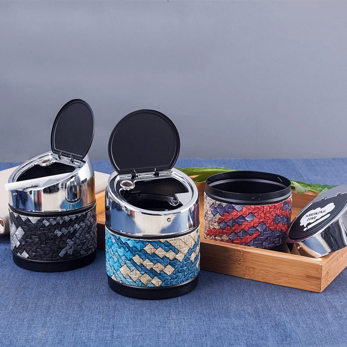 Portable Car Ashtray - Detachable Stainless Steel Smokeless Ashtray for Car, Home, Office & Travel | Indoor & Outdoor Use | Perfect for Road Trips, Camping & Smoking Areas
