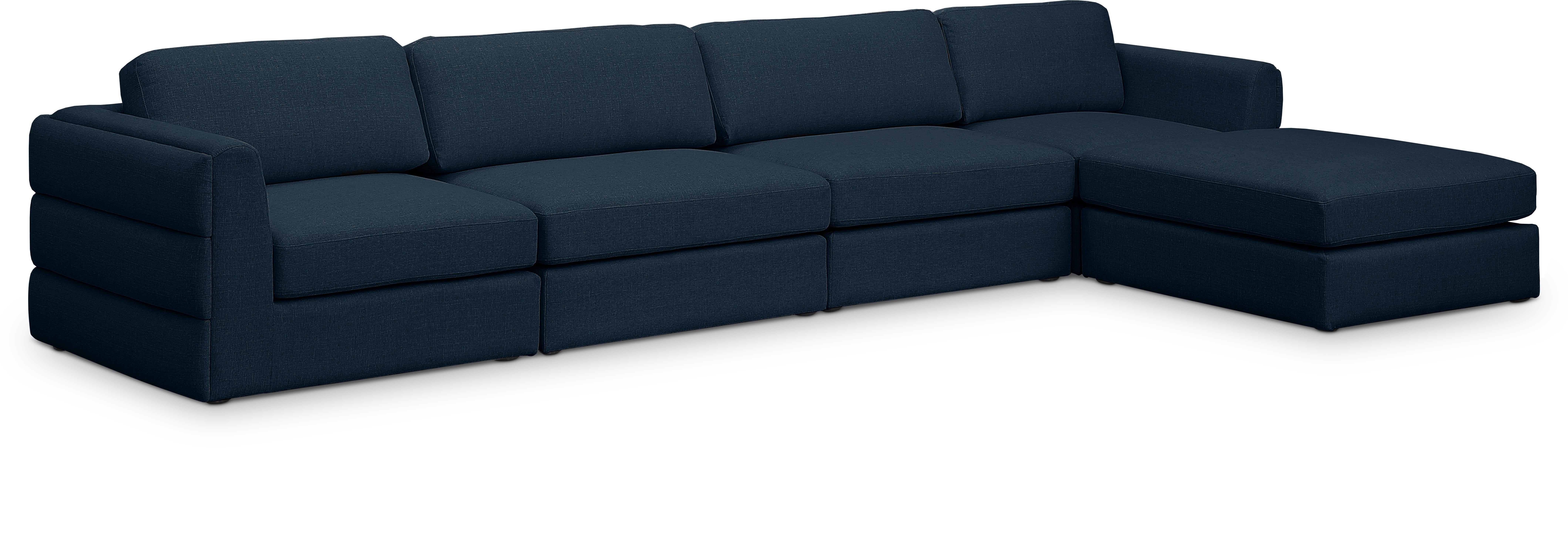 Beckham Durable Linen Textured Fabric Modular Sectional Sofa - Modern Living Room Furniture for Home Theater, Family Gatherings & Cozy Relaxation