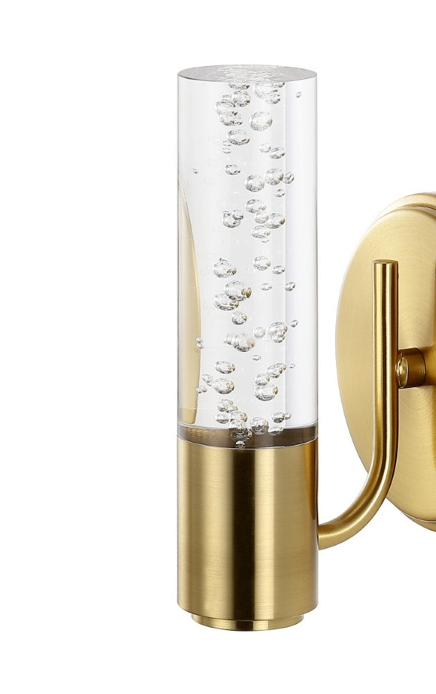 Bolha Minimalist Modern Bubble Acrylic/Iron Integrated LED Vanity Light - Elegant Bathroom Lighting for Contemporary Homes & Spa-Like Retreats