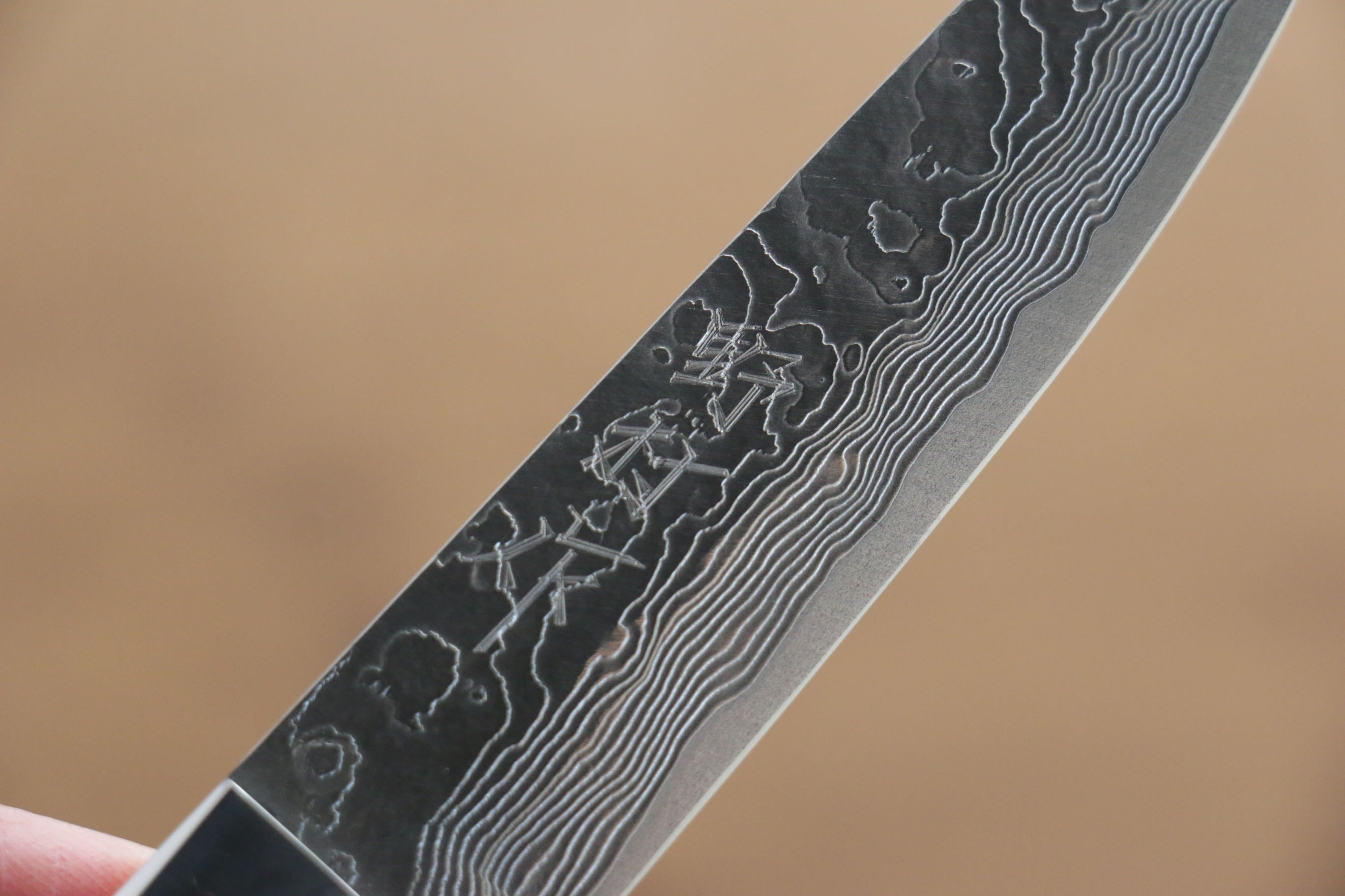 Premium VG10 Damascus Steel Petty Utility Knife 100mm - Japanese Kitchen Knife with Yellow Cow Bone Handle for Slicing, Peeling & Precision Cutting