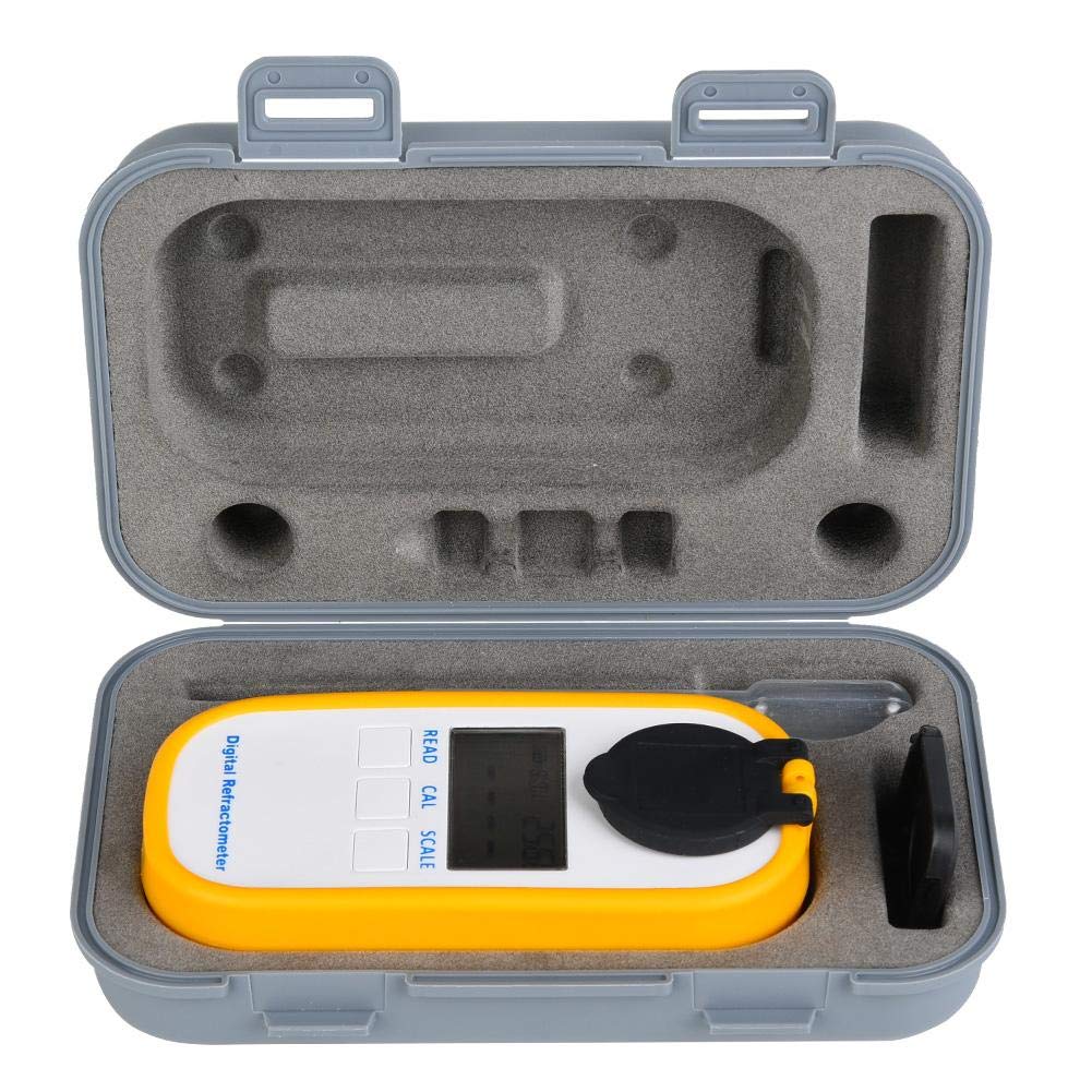 High Precision Digital Brix Refractometer 0-94% Range (DR102) - LCD Sugar Content Tester for Fruit Juice, Beverages, Food & Home Brewing | Ideal for Farms, Kitchens & Quality Control