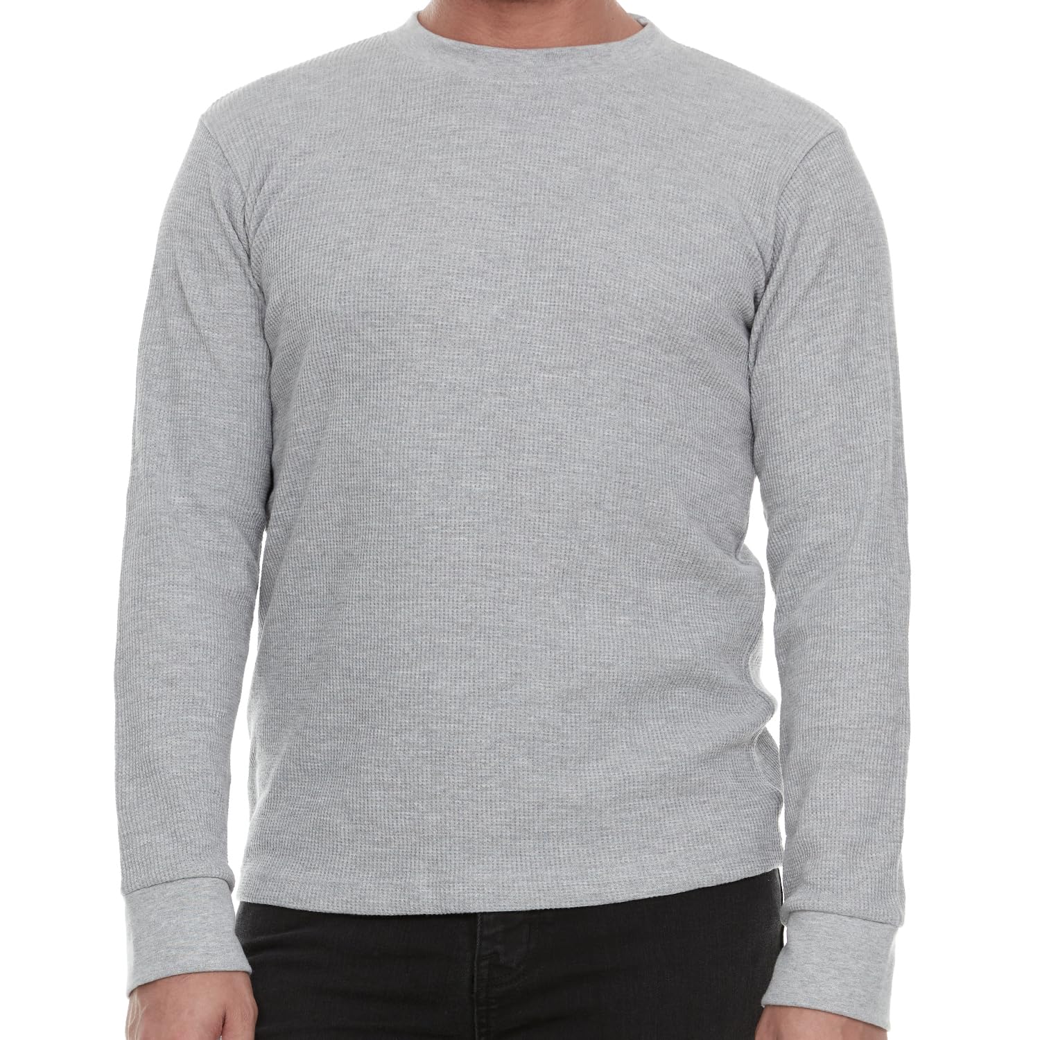 JMR Men's Heavyweight Long Sleeve Waffle Thermal Shirt - Crew Neck Thermal Underwear for Men (Multiple Colors & Sizes) - Perfect for Winter Layering, Outdoor Activities & Cold Weather Workwear