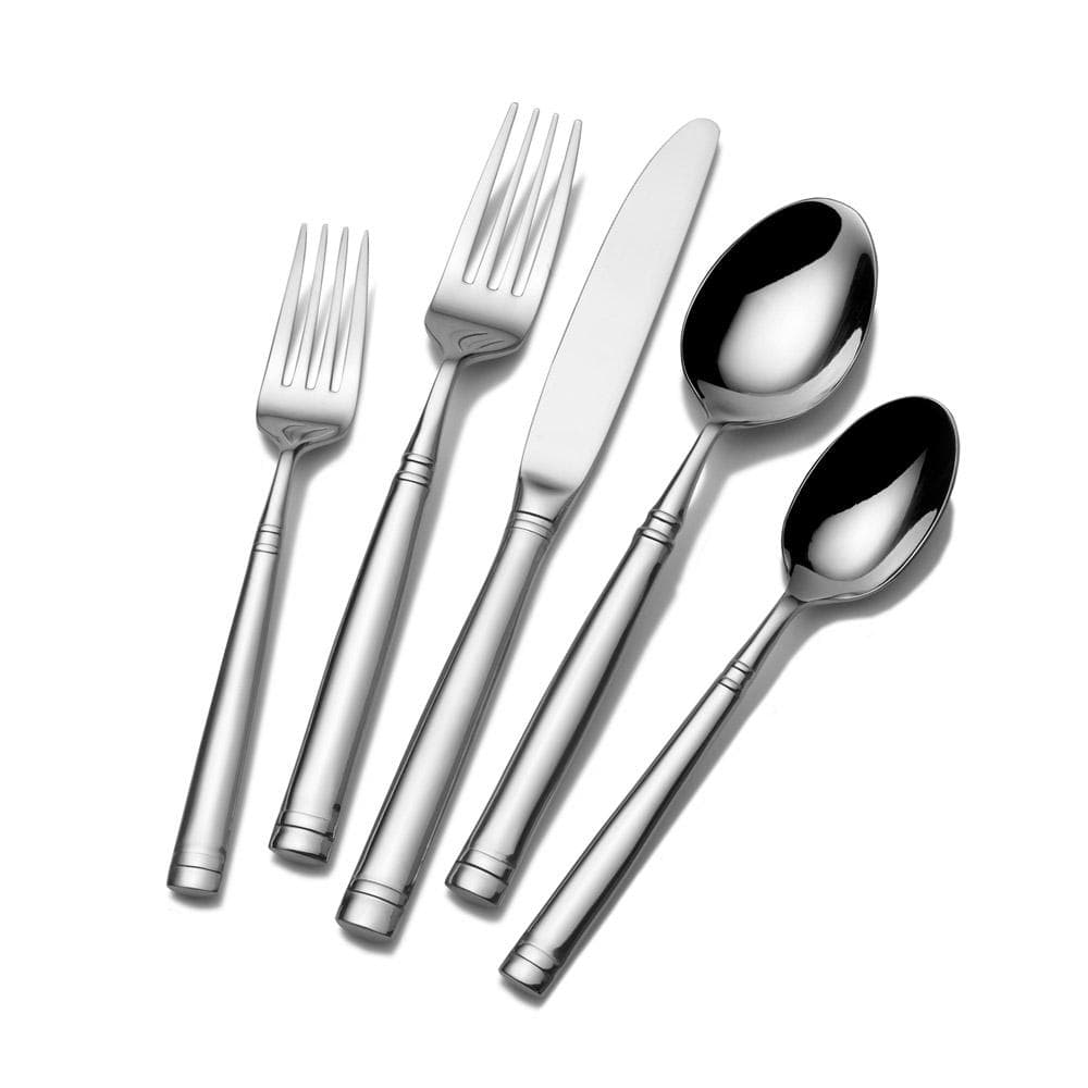 Premium Stephanie Forged 20-Piece Stainless Steel Flatware Set - Service for 4 - Elegant Dinnerware for Formal Dining, Wedding Gifts & Home Entertaining