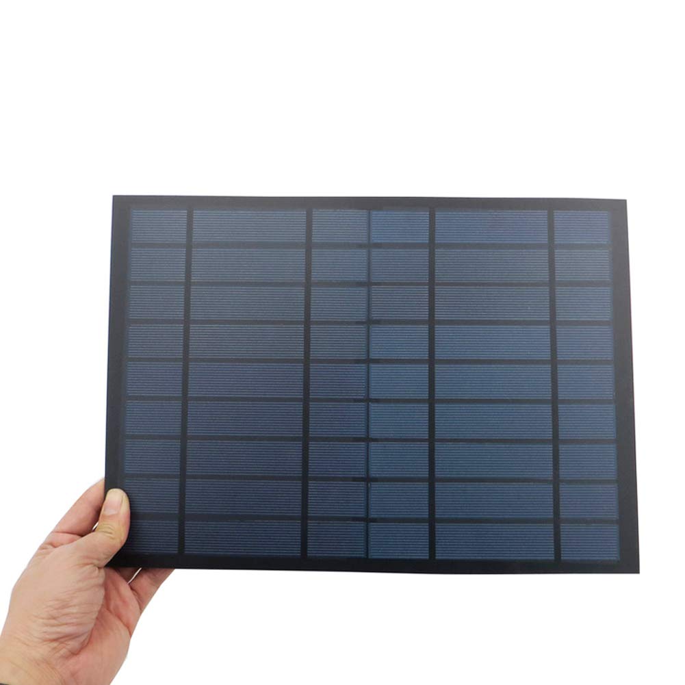 9V 10W Polycrystalline Solar Panel Kit - Waterproof Resin Encapsulated Solar Cell Charger for DIY Projects, Outdoor Camping & Emergency Power Supply