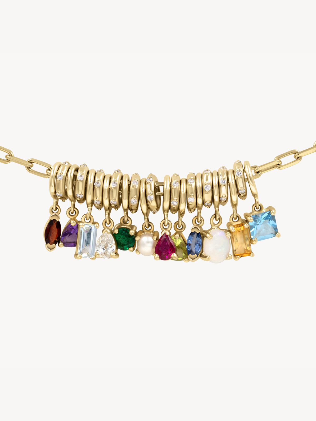 Birthstone Charms Necklace - Personalized Zodiac Jewelry for Women | Perfect Gift for Birthday, Anniversary & Mother's Day | Everyday Wear & Special Occasions
