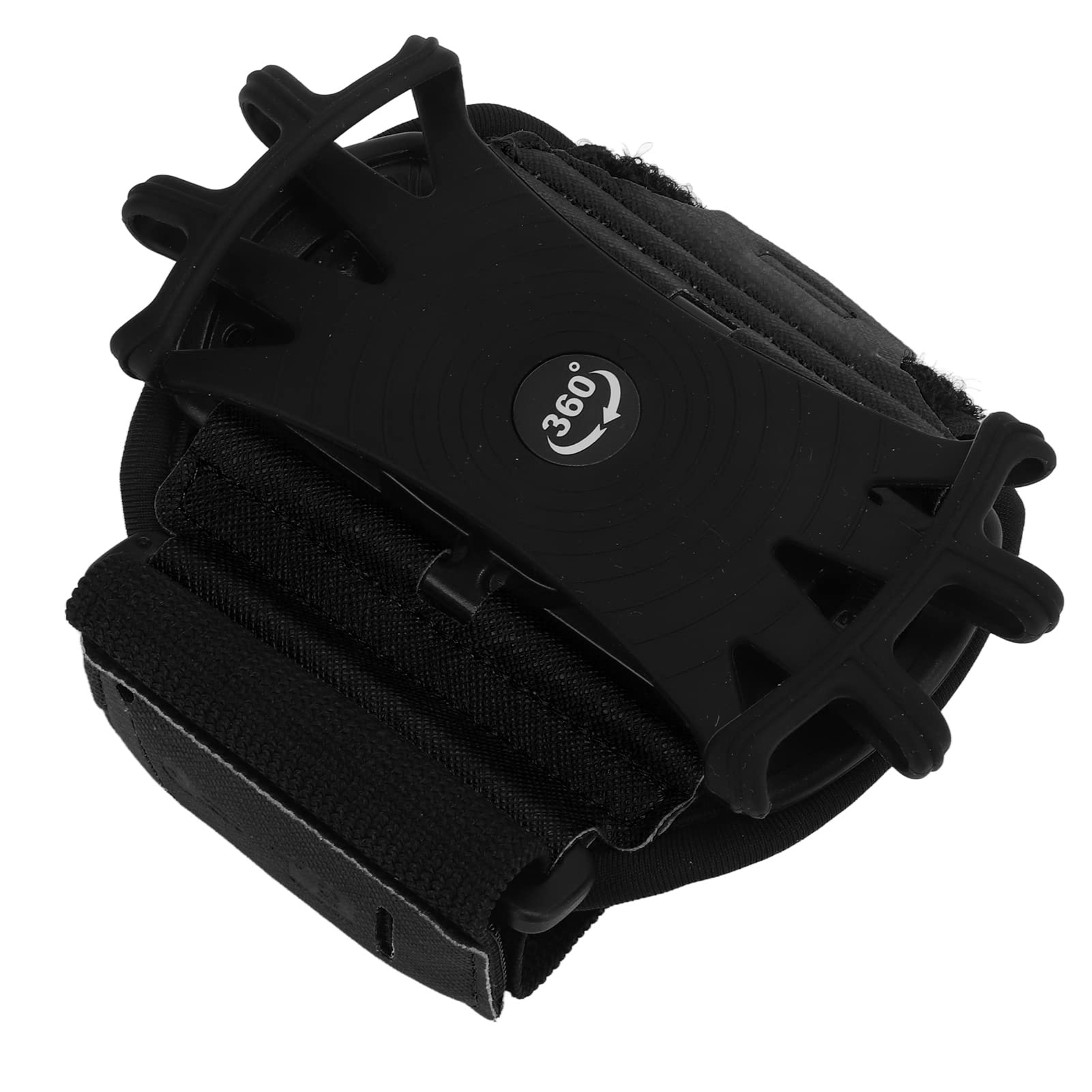 FECAMOS Adjustable Stretchable Phone Holder Armband for Running, Workout, Gym - High Elasticity Wristband Case for iPhone & Android Phones (Black) - Perfect for Jogging, Cycling & Outdoor Sports