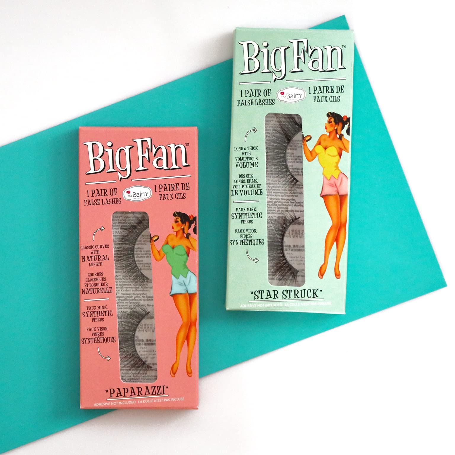 theBalm Big Fan False Eyelashes - Natural Looking Voluminous Lashes for Dramatic Eye Makeup | Perfect for Parties, Weddings & Special Occasions
