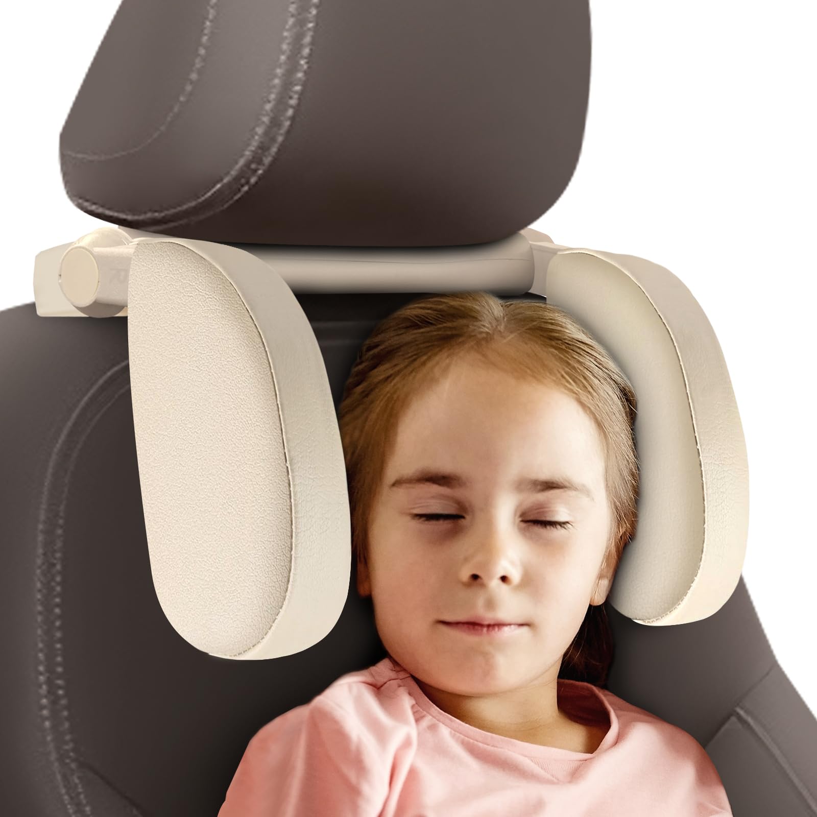 Ergonomic U-Shape Car Neck Pillow for Travel - Comfortable Headrest Support for Kids & Seniors - Perfect for Road Trips, Long Drives & Airplane Sleep