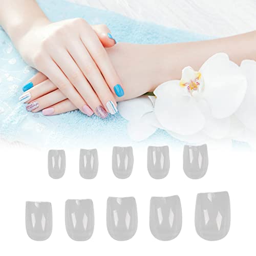 500pcs Acrylic Ballerina Fake Nail Tips - Full Cover Press on False Nails with Storage Box for Women & Girls | Perfect for Salon, Home Manicure, Parties & Special Occasions