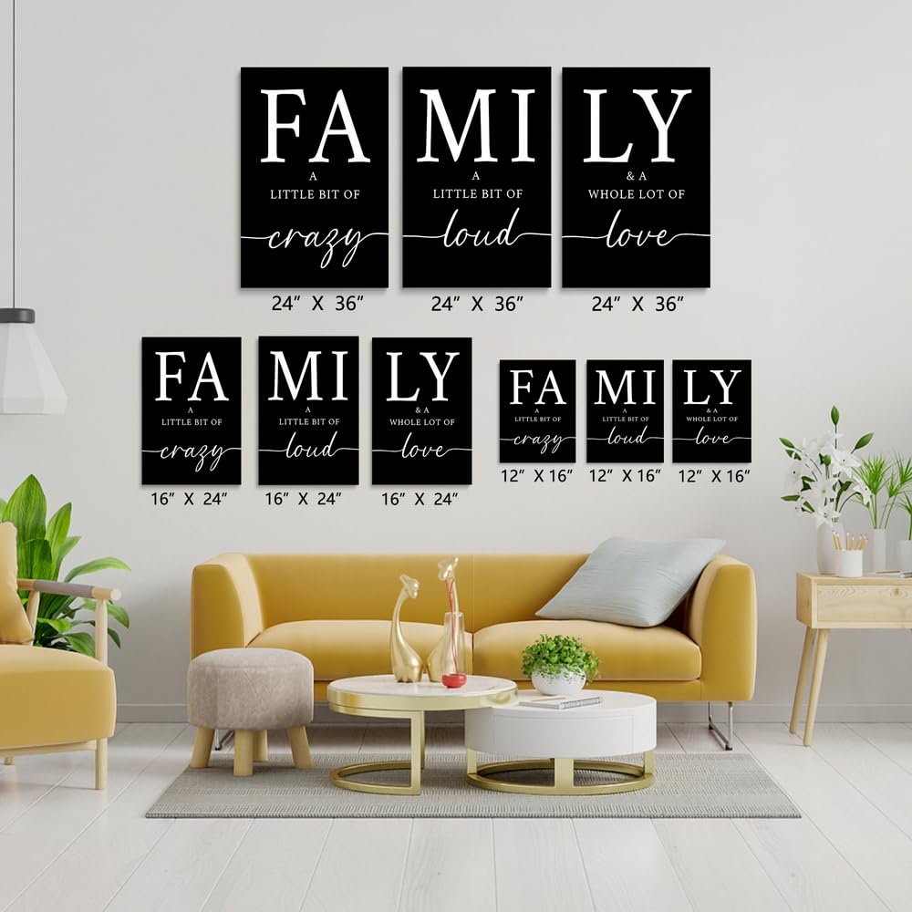 GUBIYU Black Wall Art Set of 3 - 16