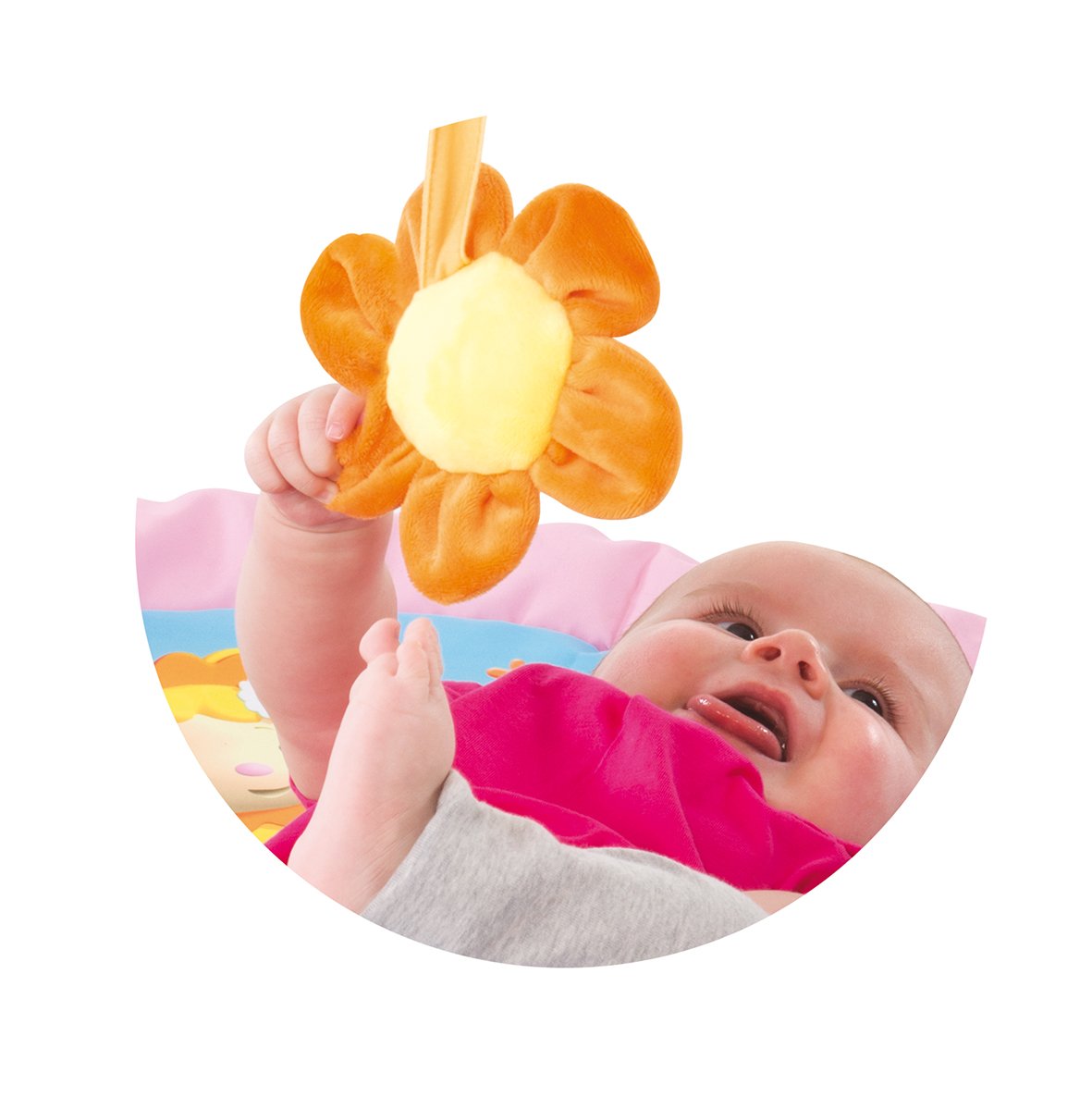 Smoby 110216 Cotoons Play Mat for Babies & Toddlers - Pink, Soft & Safe Activity Gym for Early Learning & Development - Perfect for Nursery, Playroom & Daycare Use