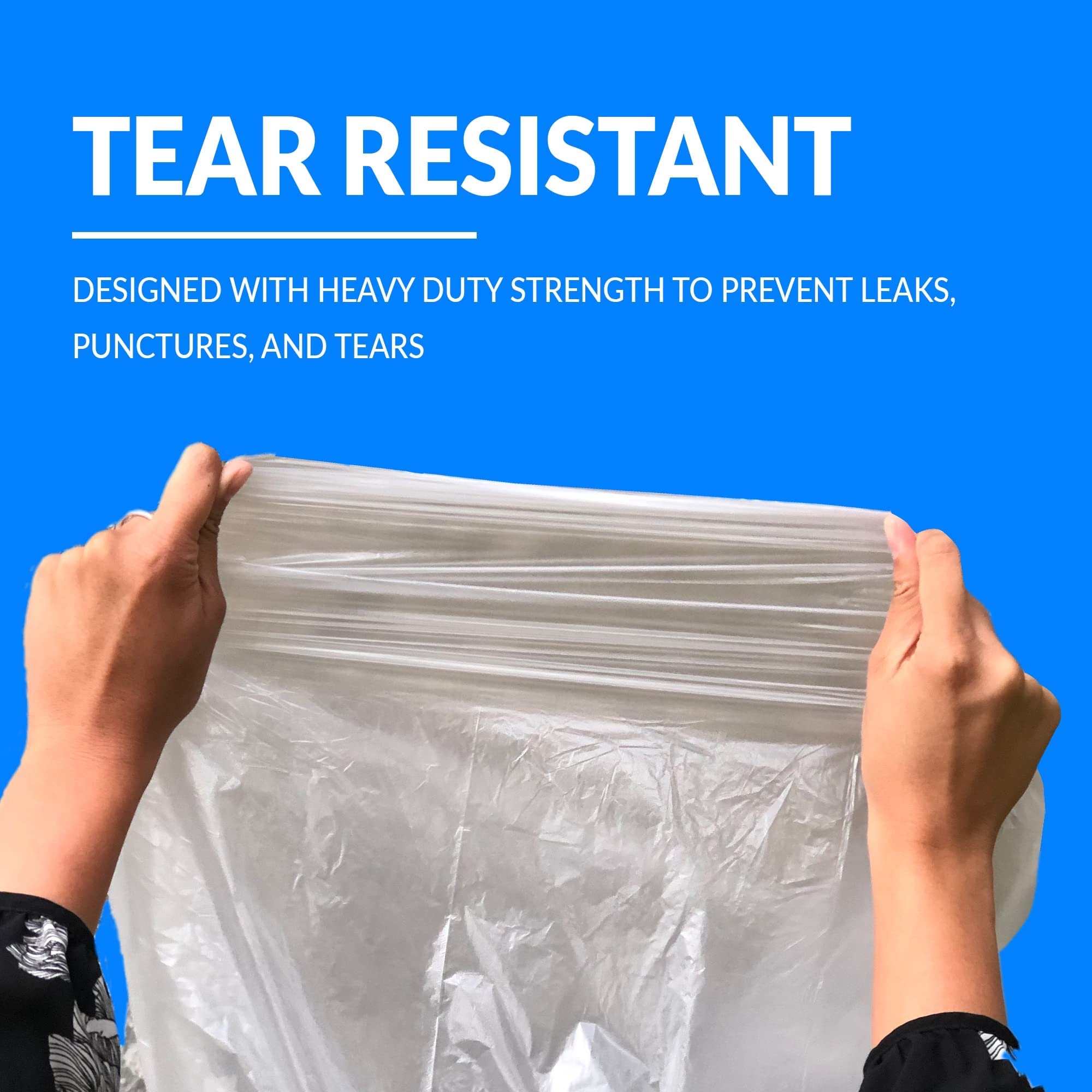 Reli. SuperValue 55-60 Gallon Heavy Duty Trash Bags - 50 Count | Clear Multi-Use Garbage Bags | Made in USA | Perfect for Kitchen, Office, Commercial & Outdoor Use