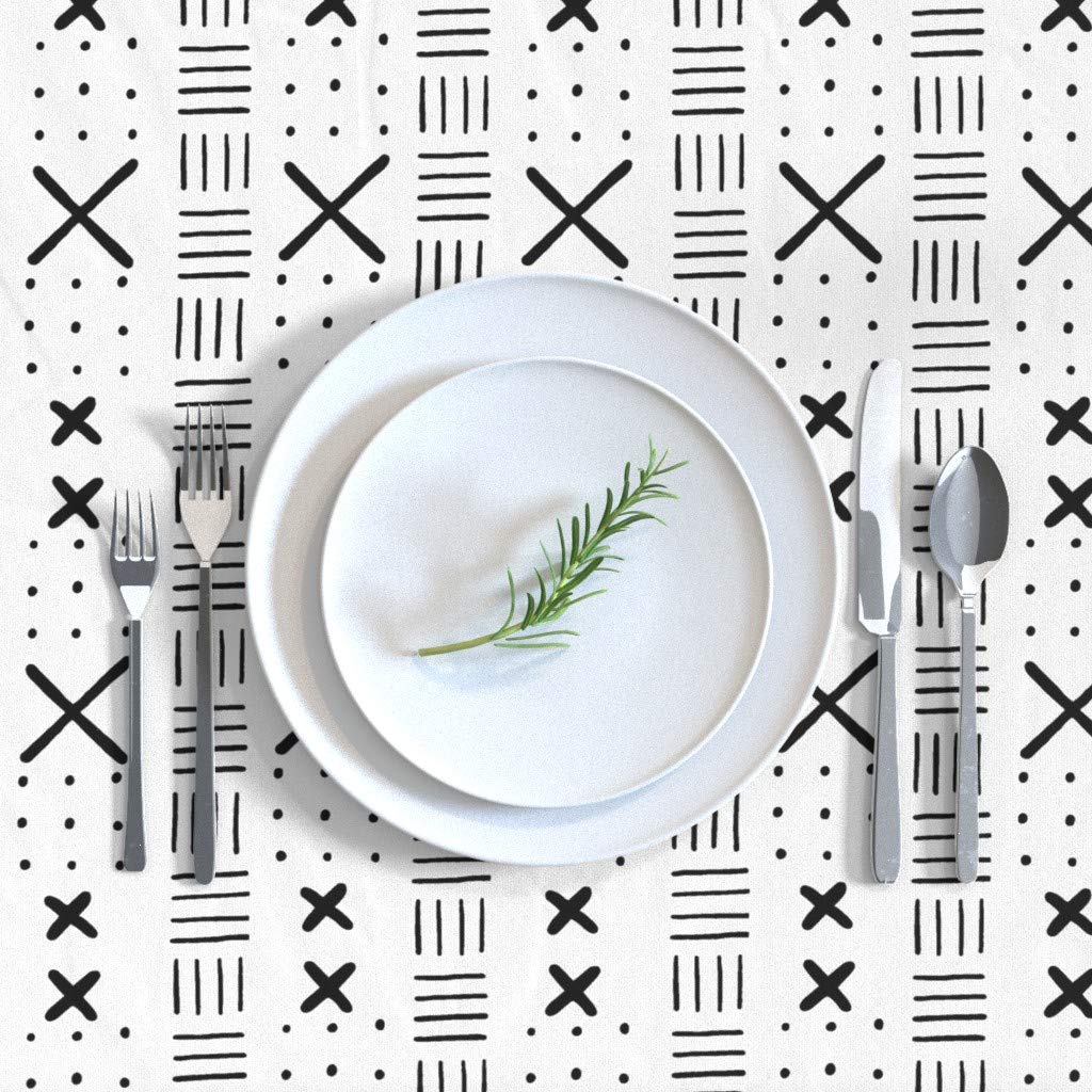 Premium Spoonflower Cotton Sateen Tablecloth 90