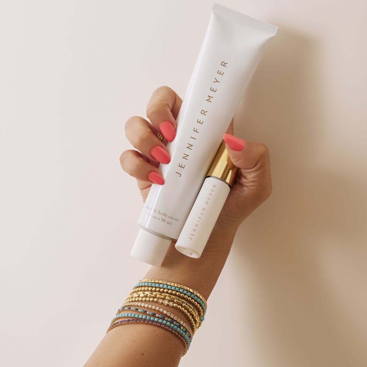 Jennifer Meyer Hand & Body Cream - Hydrating Moisturizer for Dry Skin - Perfect for Daily Use at Home, Office & Travel