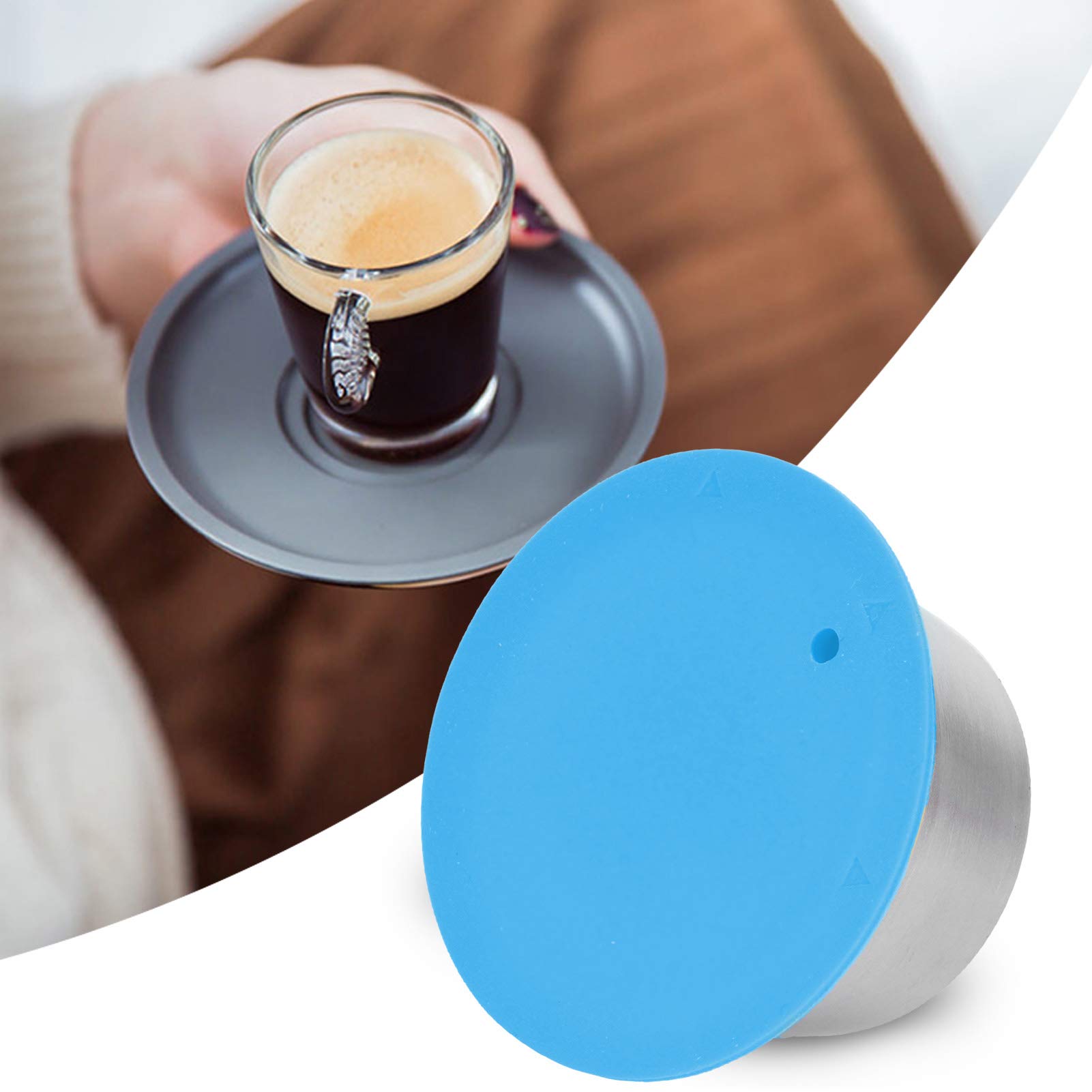 Reusable Stainless Steel Coffee Capsule for Dolce Gusto - Blue | Perfect for Home & Office Brewing