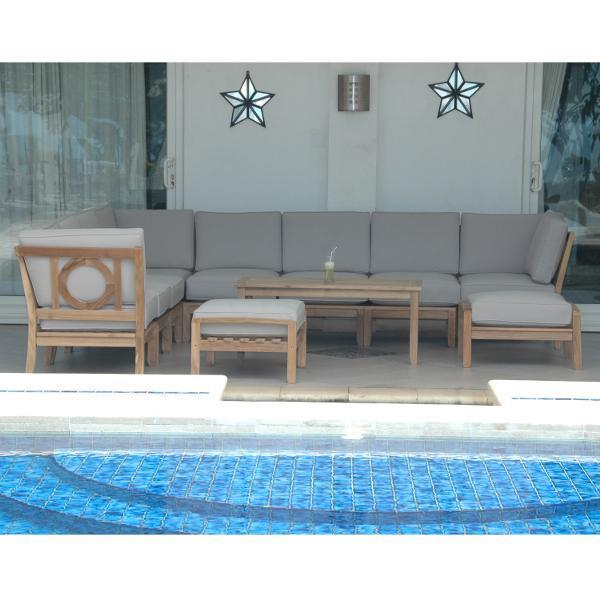 Natsepa 11-Piece Modular Sectional Sofa Set - Modern L-Shaped Couch with Reversible Chaise for Living Room, Lounge & Family Room