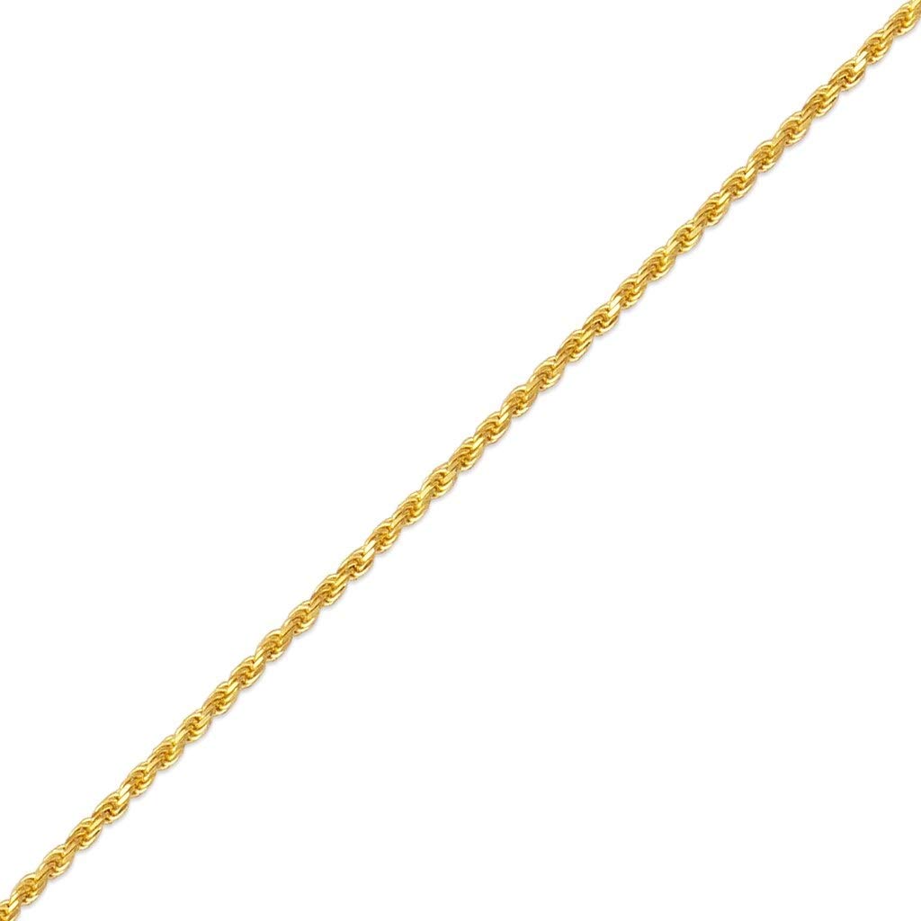 14K Yellow Gold Rope Chain Necklace for Women & Men - Italian Crafted Durable Jewelry - 1.0mm to 9.0mm Width, 16-30 Inch Length - Perfect Gift for Anniversary, Birthday & Everyday Elegance