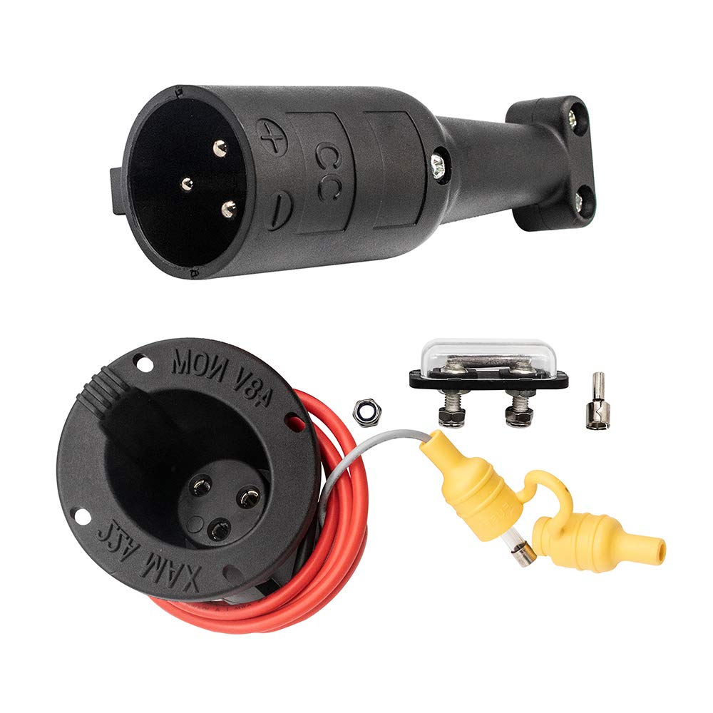 48V Charger Plug & Receptacle for Club Car DS Precedent Golf Carts (2000 & Up) - Compatible with Models 101828901, 101802101, 103375501 - Perfect for Home & Golf Course Charging Stations