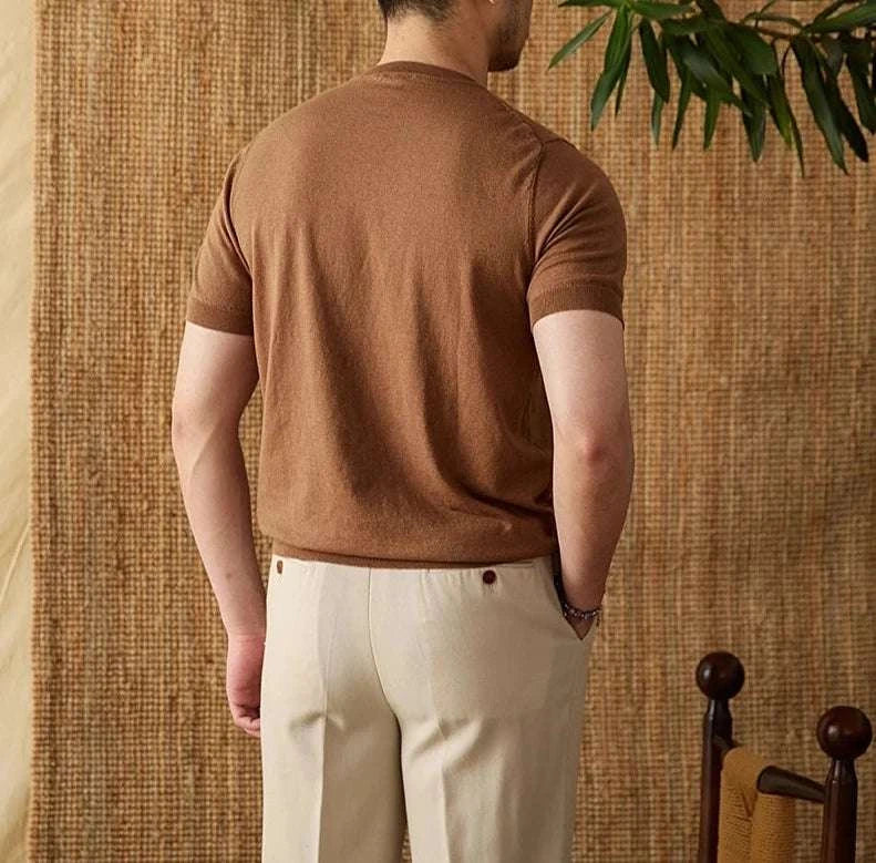 Premium O-Neck Collar Summer T-Shirt for Men - Breathable & Lightweight Casual Tee - Perfect for Beach, Vacation, and Everyday Wear