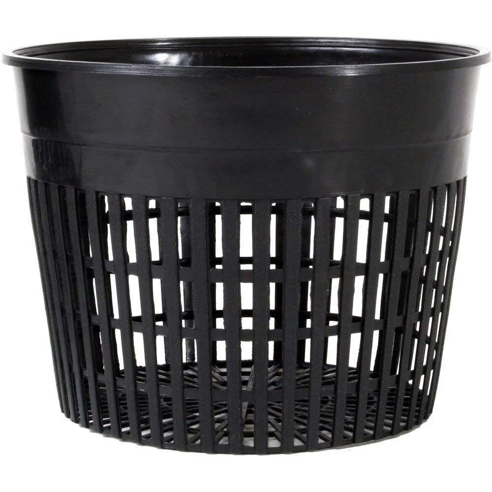50 Pack 6 Inch Net Pots for Hydroponics, Aquaponics, and Indoor Gardening - Durable Plastic Mesh Cups for Seedlings, Herbs, and Plants