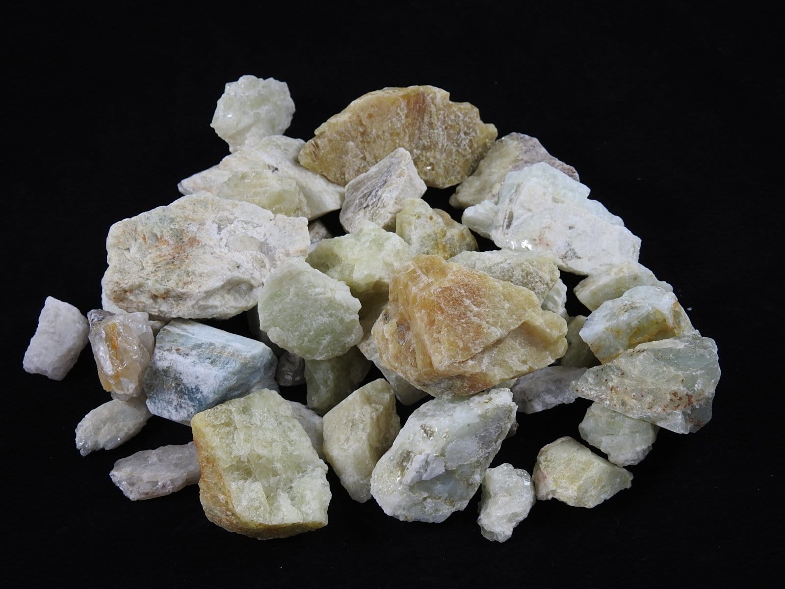 Aquamarine Gemstone - 2.5 lb Bulk Lot | Wholesale Closeout Sale for Jewelry Making, Crystal Healing & Home Decor