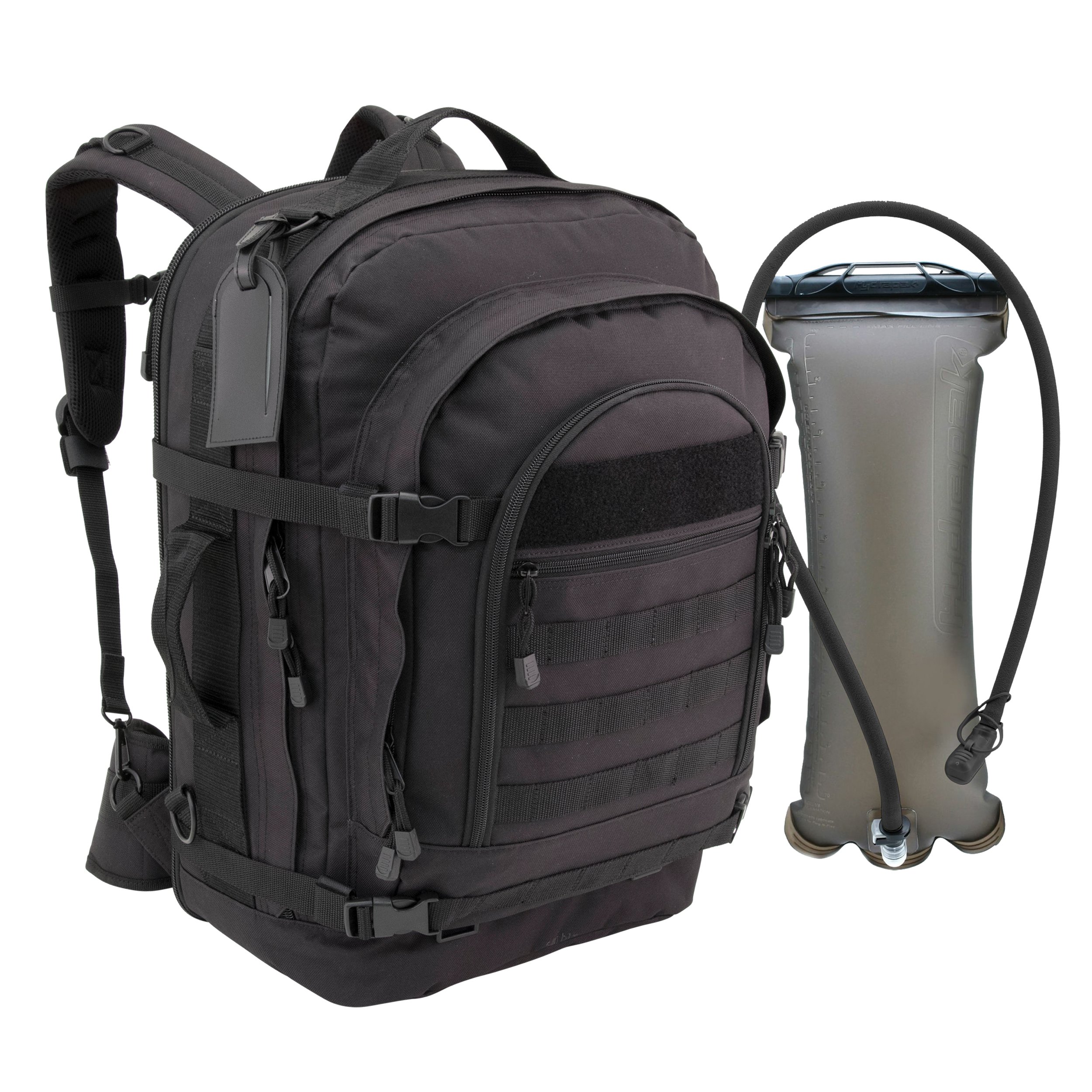 Mercury Tactical Gear Blaze Bugout Bag with Hydration Pack - Durable Military Backpack for Outdoor Survival, Hiking & Emergency Preparedness - Black