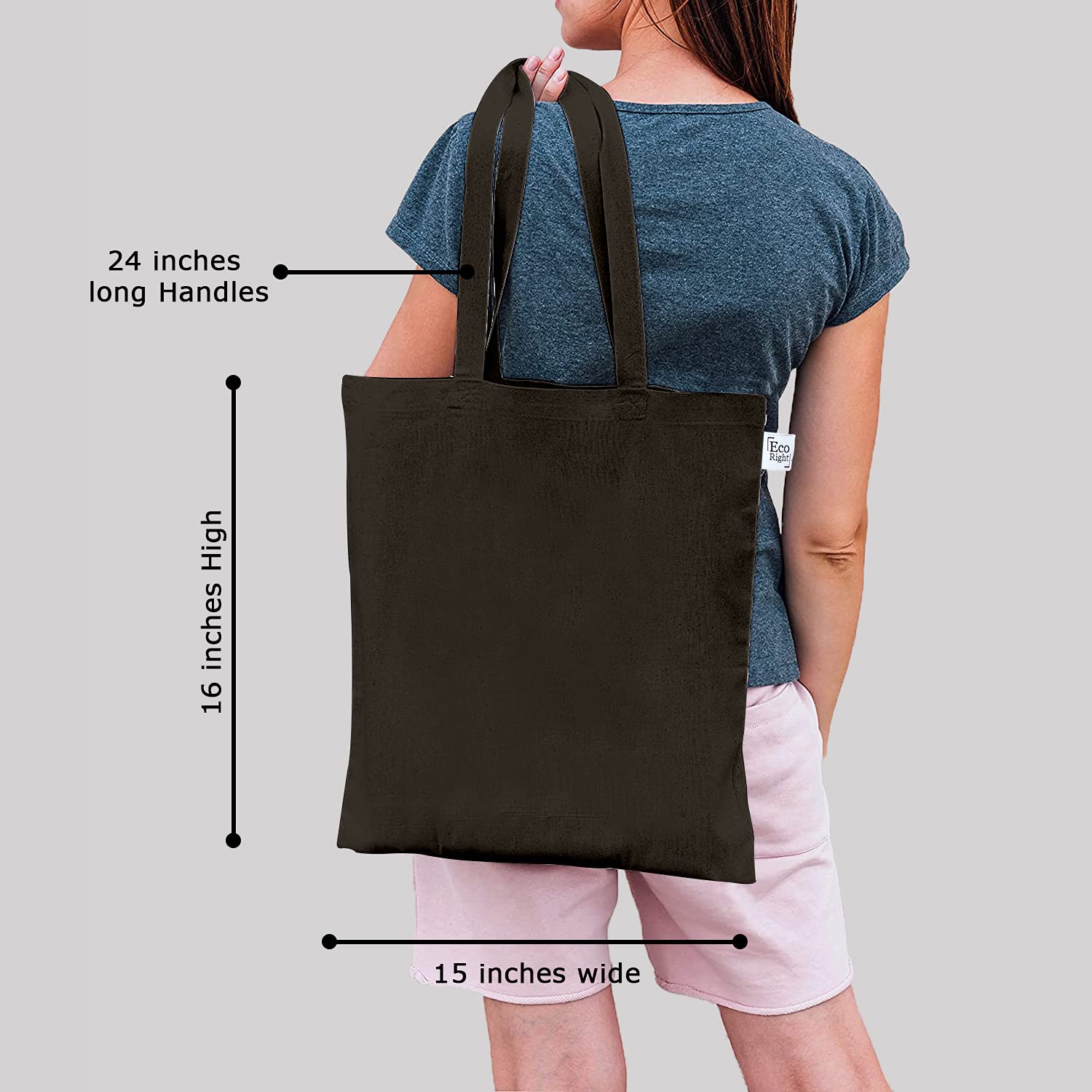 Ecoright Reusable Canvas Tote Bag for Women - Eco-Friendly Grocery Shopping Bag, Beach Tote & Everyday Carry - Perfect for St Patrick's Day, Groceries & Work Commute