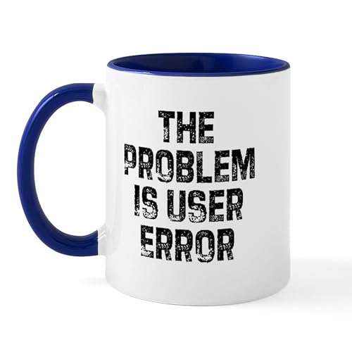 White/Navy Inside - The Problem Is User Error Mug