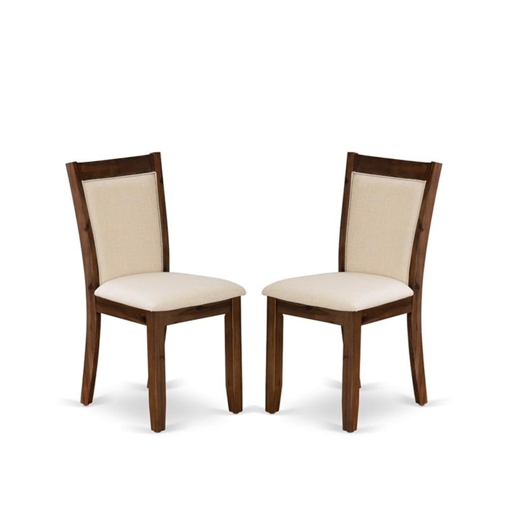 East West Furniture 5-Piece Dining Table Set with Extendable Rectangle Table & 4 Upholstered Chairs - 42x92 Inch Walnut Kitchen Table for Family Dining & Entertaining