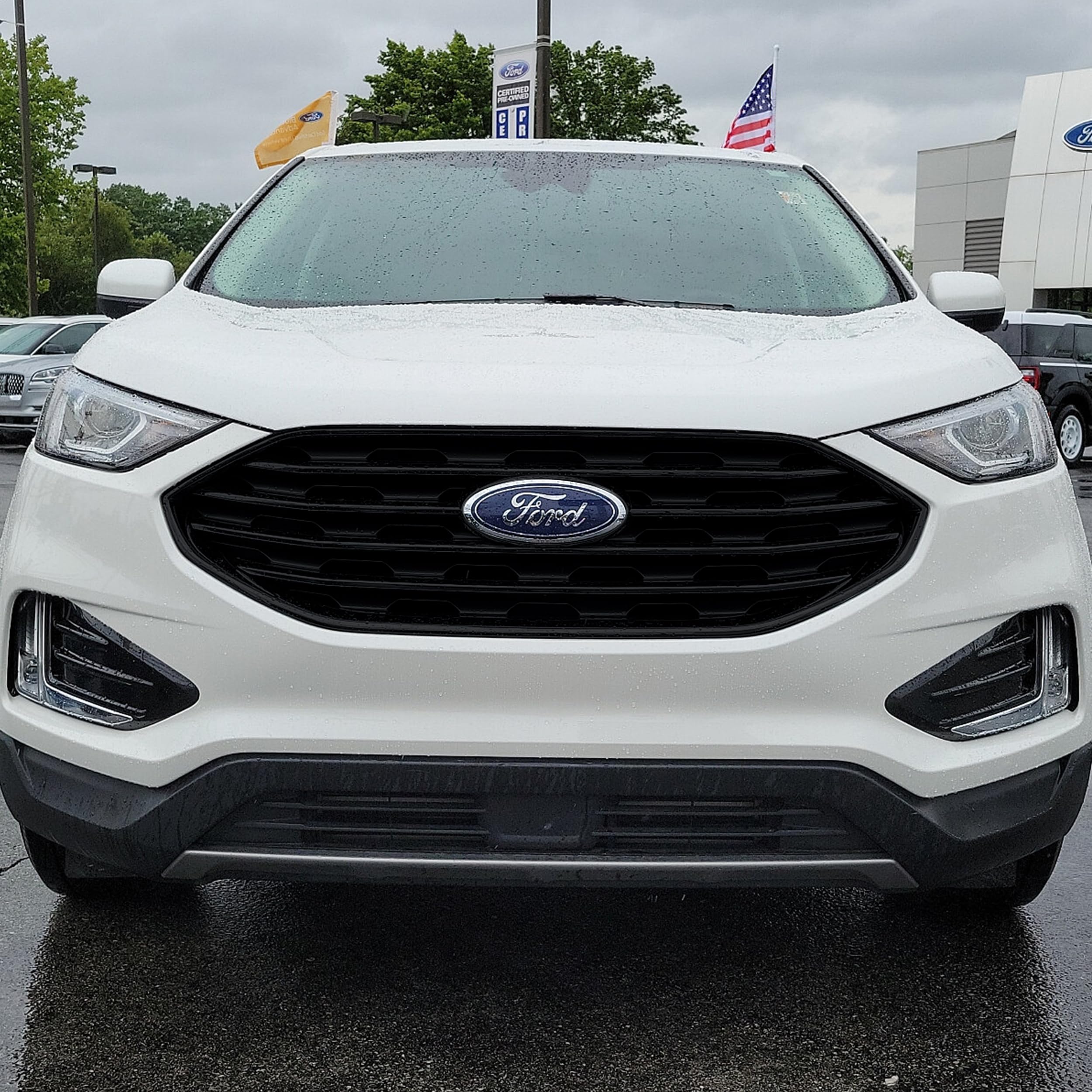 Black Chrome Delete Front Grille Overlay for 2019-2022 Ford Edge SE & SEL (No Camera) | Easy No-Tool Installation with Secure Adhesive Tape | US Patented | Upgrade Your Ride's Style for Daily Commute & Car Shows