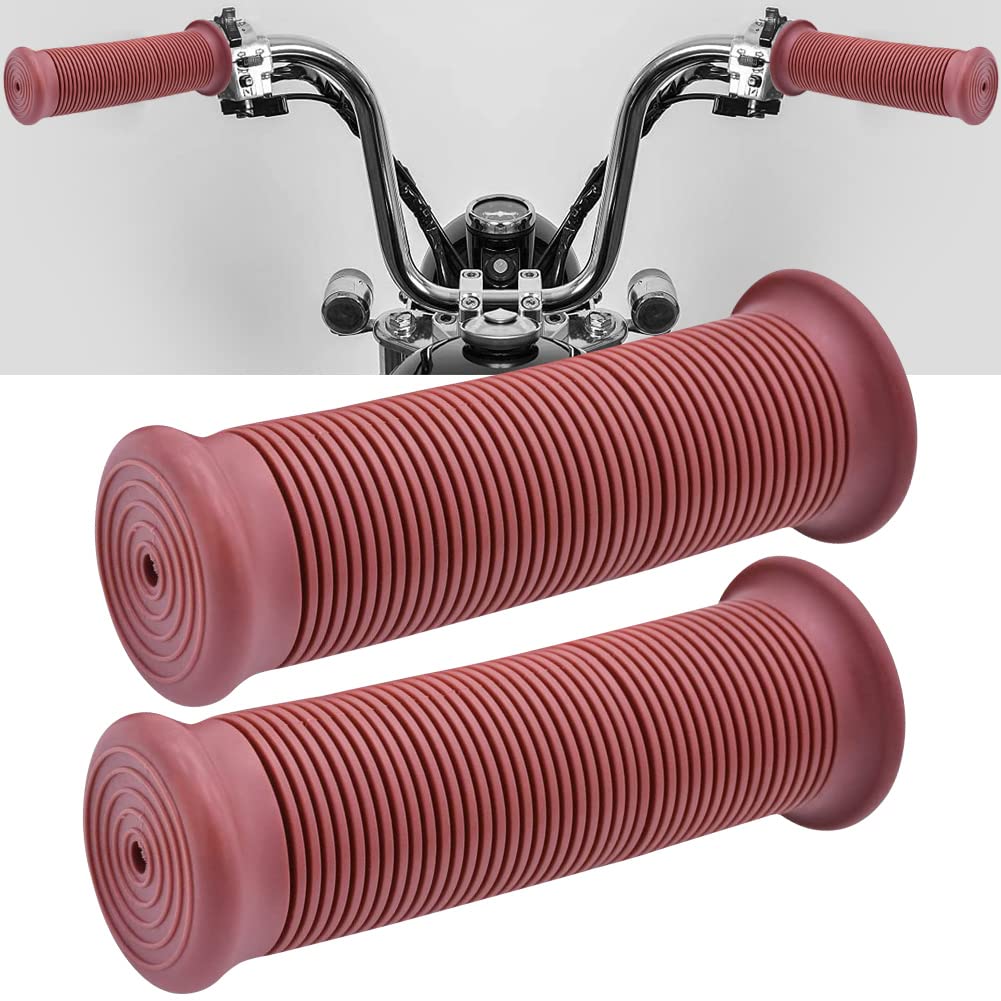 KATUR Motorcycle Handlebar Grips - Non-Slip Rubber Open End Thruster Grip (7/8