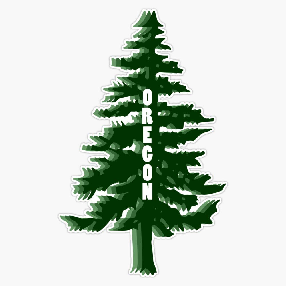 Oregon Tree Vinyl Decal - Waterproof 5 Inch Bumper Sticker for Cars, Laptops & Windows - Perfect for Outdoor Enthusiasts & Nature Lovers