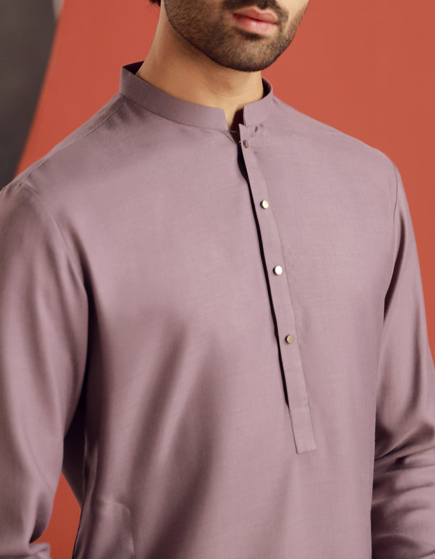 Elegant Blended Purple Shalwar Kameez by J. Junaid Jamshed - Traditional Pakistani Dress for Women - Perfect for Weddings, Festivals & Special Occasions