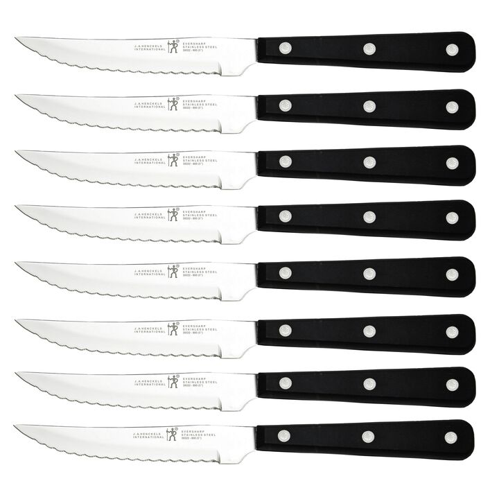 HENCKELS 8-Piece Razor Sharp Steak Knife Set - German Engineered with 100+ Years of Mastery - Perfect for Steak Dinners, BBQ Parties & Fine Dining Experiences