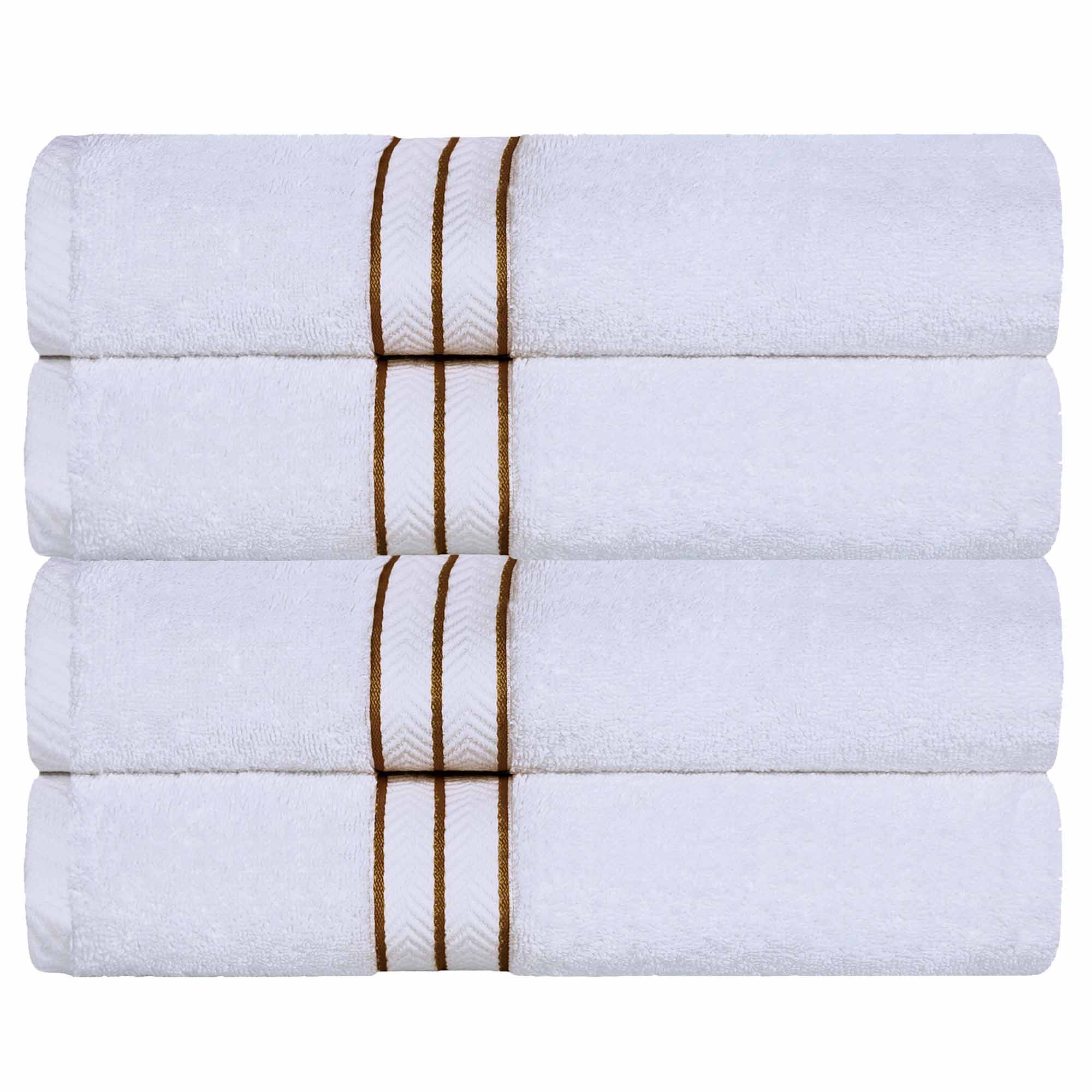 Premium Turkish Cotton Bath Towel Set - Ultra Plush, Highly Absorbent 4-Piece Set for Spa, Bath & Luxury Home Decor