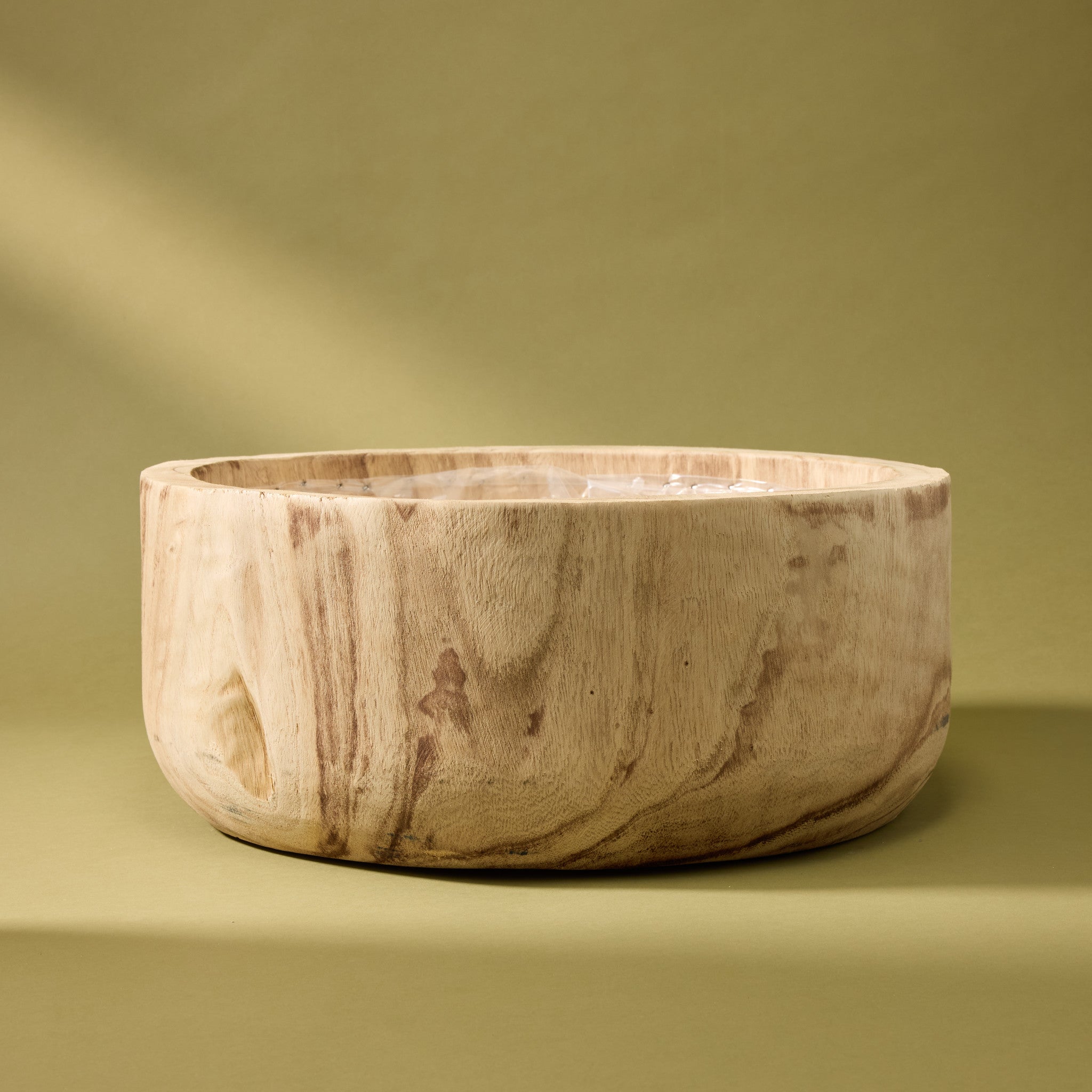 Dansk Wooden Bowl Thin Rim - 45cm Natural Wood Serving Bowl for Salad, Fruit, and Snacks - Perfect for Kitchen, Dining, and Party Use