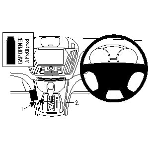 ClicOn No Holes Angled Dash Mount for Ford Kuga (2013-2019) & Ford Escape (2017-2020) - Secure Phone Holder for Hands-Free Navigation & Driving