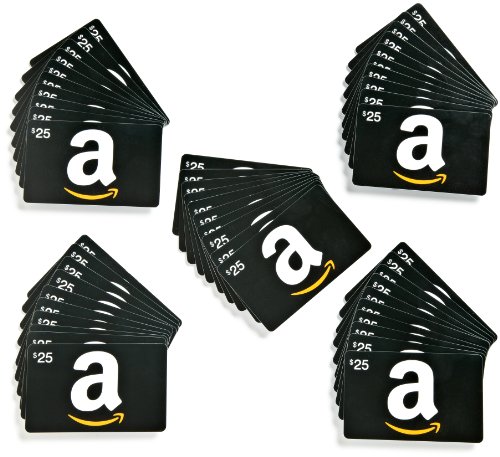 Amazon $25 Gift Card Pack of 50 - Classic Black Design | Perfect for Gifts, Rewards & Online Shopping (Birthdays, Holidays, Employee Incentives)