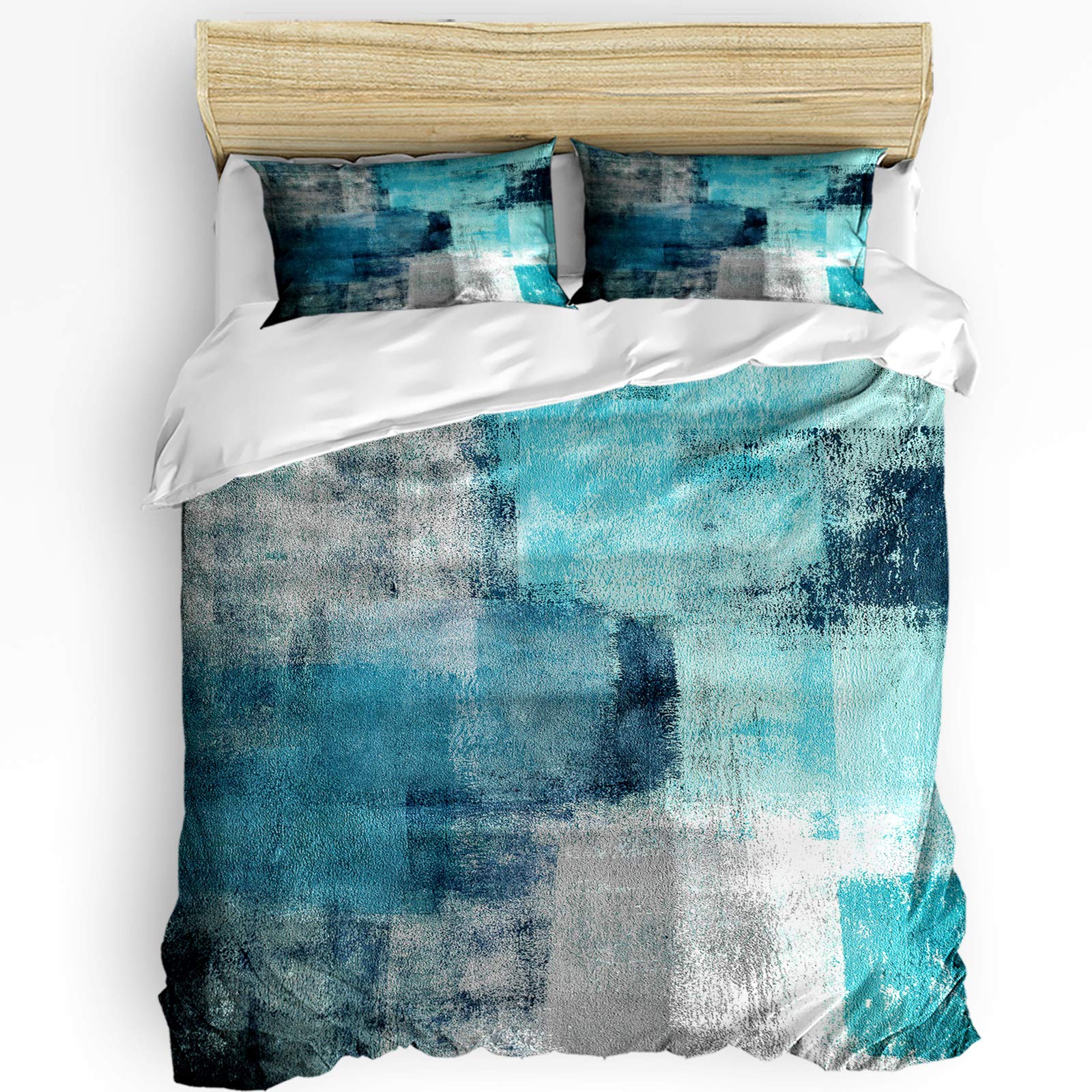 Premium 3-Piece Abstract Art Duvet Cover Set - Ultra Soft Luxury Quilt Cover & Pillowcases for Kids, Teens & Adults - Modern Bedroom Decor for Men & Women - Perfect for Master Bedrooms, Guest Rooms & Dorm Decor