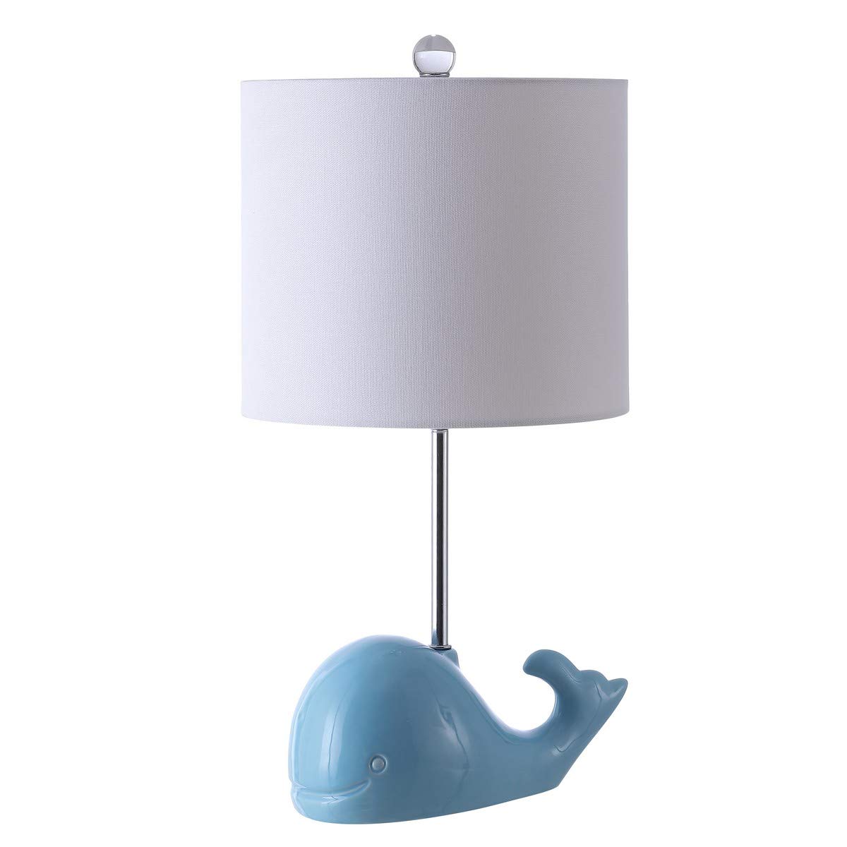 Safavieh Walter Whale Blue Ceramic Table Lamp - 19 Inch Kids Lighting with LED Bulb Included | Perfect for Bedroom, Nursery, Living Room & Home Office Decor