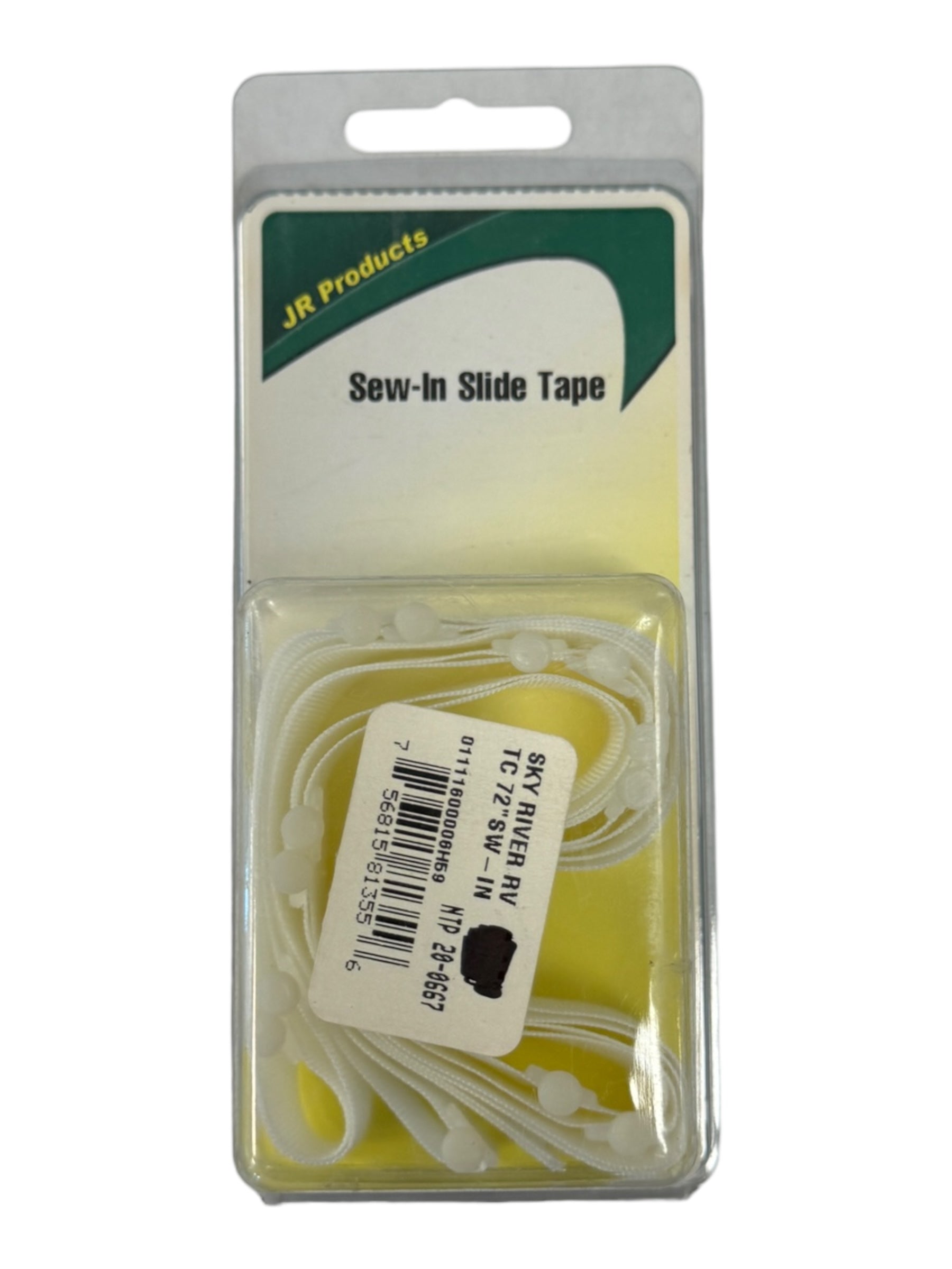 JR PRODUCTS 81355 Sew-In Slide Tape - Heavy Duty Zipper Repair Kit for Jackets, Bags & Outdoor Gear | Easy DIY Fix for Broken Zippers on Clothing, Luggage & Camping Equipment