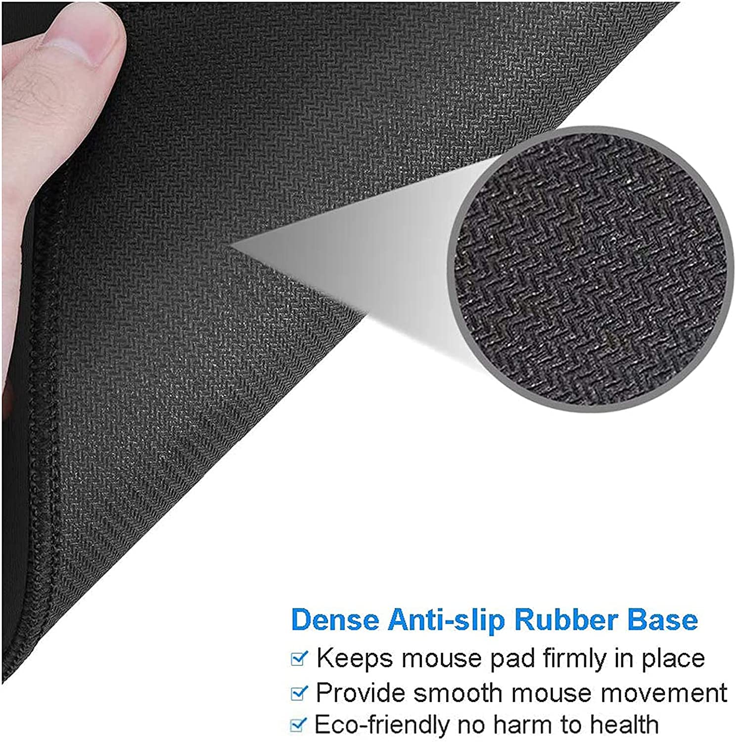 Extra Large Gaming Mouse Pad (20% Bigger) - Non-Slip Rubber Base with Stitched Edges, Waterproof Office Desk Mat 8.7×8.7 Inches - Cute Dog Playing Ball Design for PC, Laptop & Workstation Use