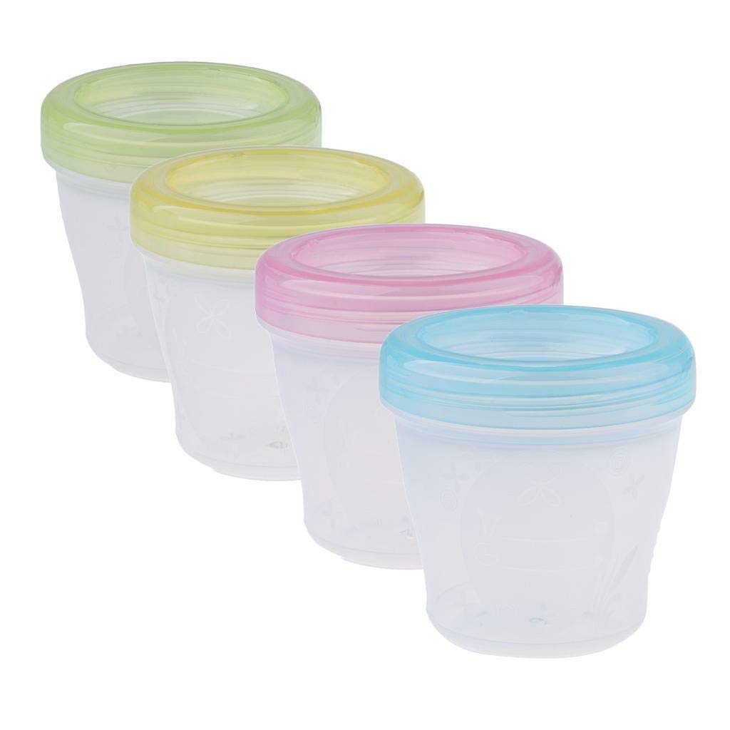 PRAV® 4-Pack Breast Milk Storage Bags | Reusable Baby Food Freezer Containers | BPA-Free Leakproof Breastmilk Bags for Nursing Moms | Perfect for Pumping, Storing & Organizing Breast Milk