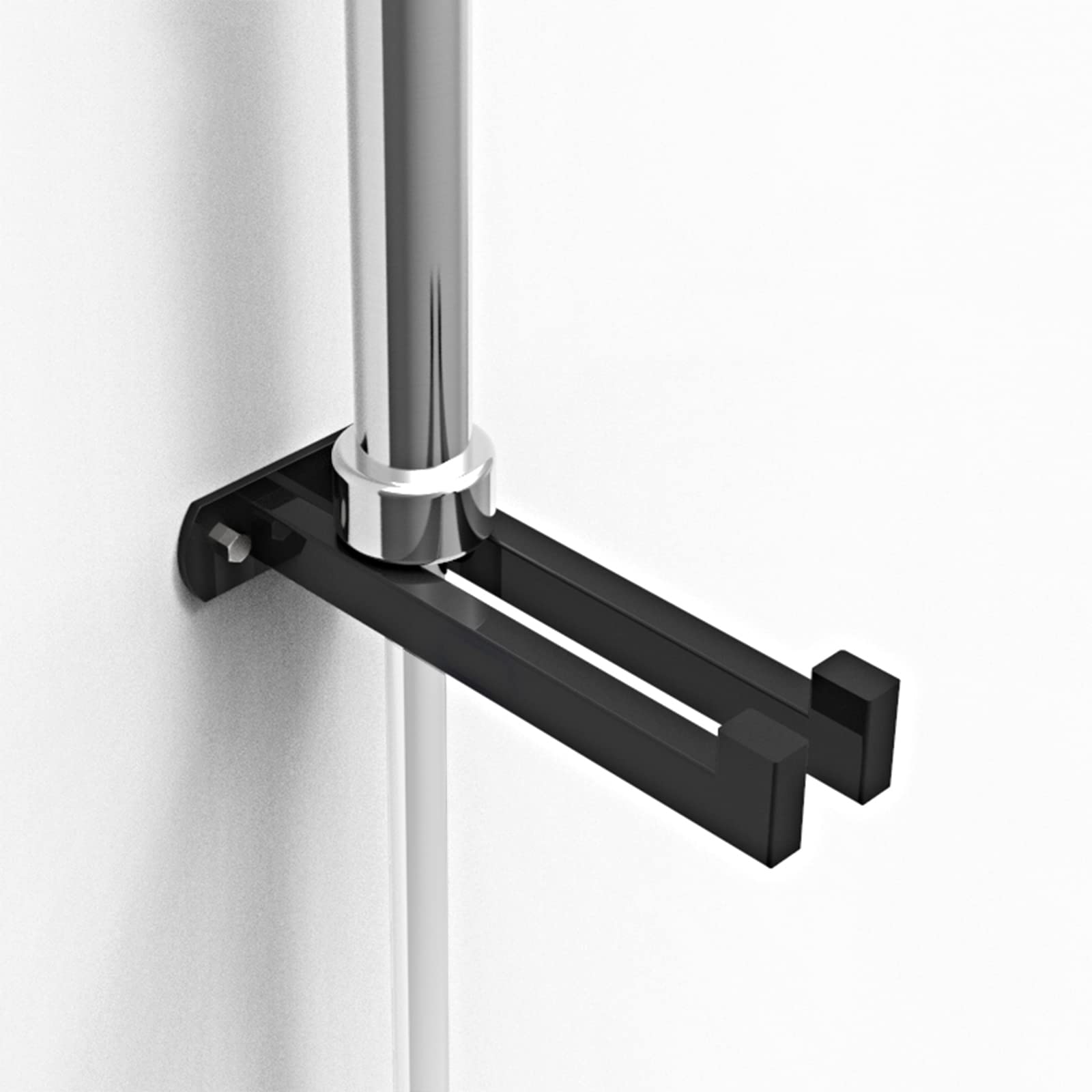 Vertical Barbell Holder Wall Mount - Stainless Steel Olympic Bar Storage Rack for Home Gym Organization | Space-Saving Weight Bar Rack in Matte Black | Perfect for Garage, Basement & Home Workout Spaces
