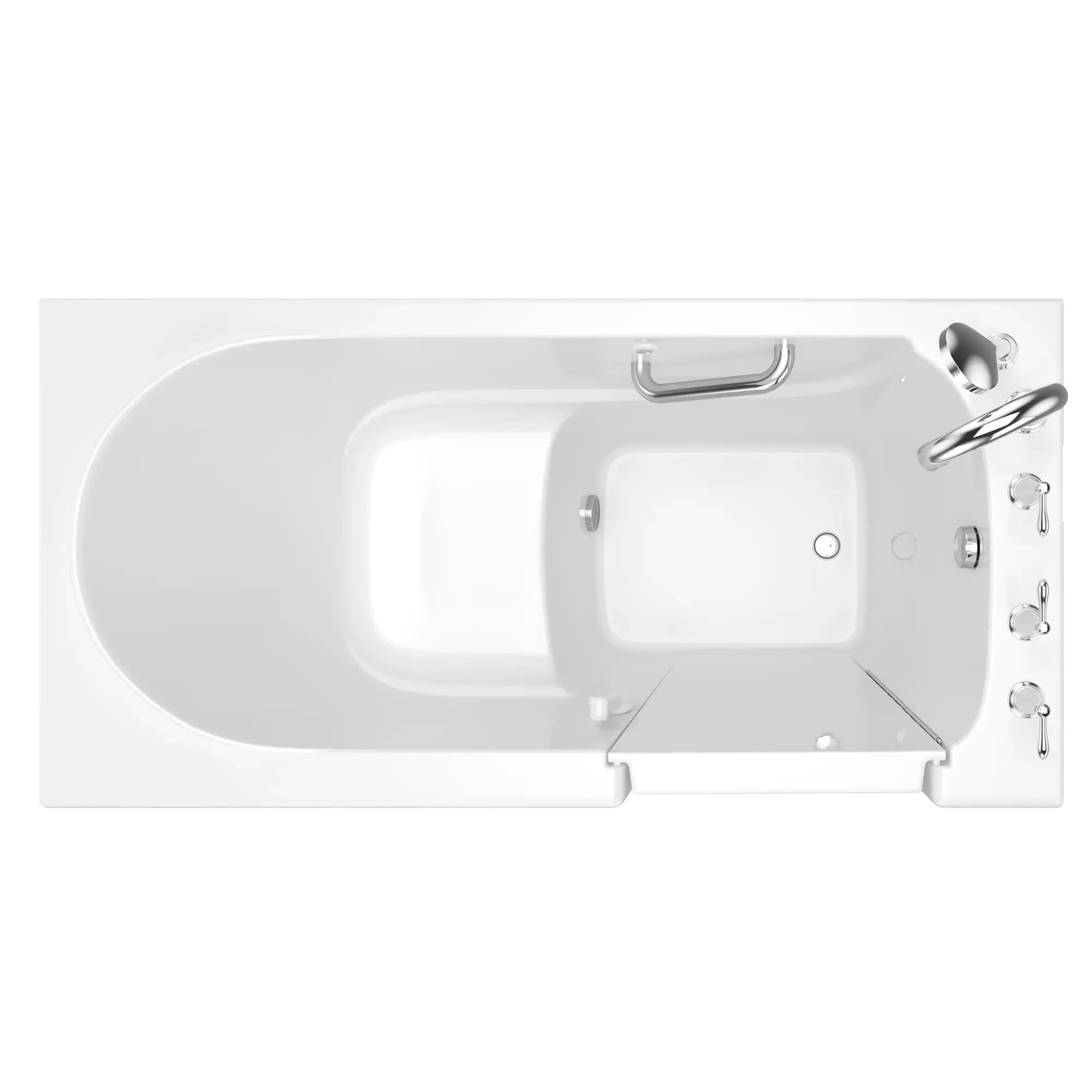 Gelcoat Value Series 30x60 Inch Soaking Walk-In Bathtub with Right Hand Door & Drain - Perfect for Elderly & Accessible Bathrooms