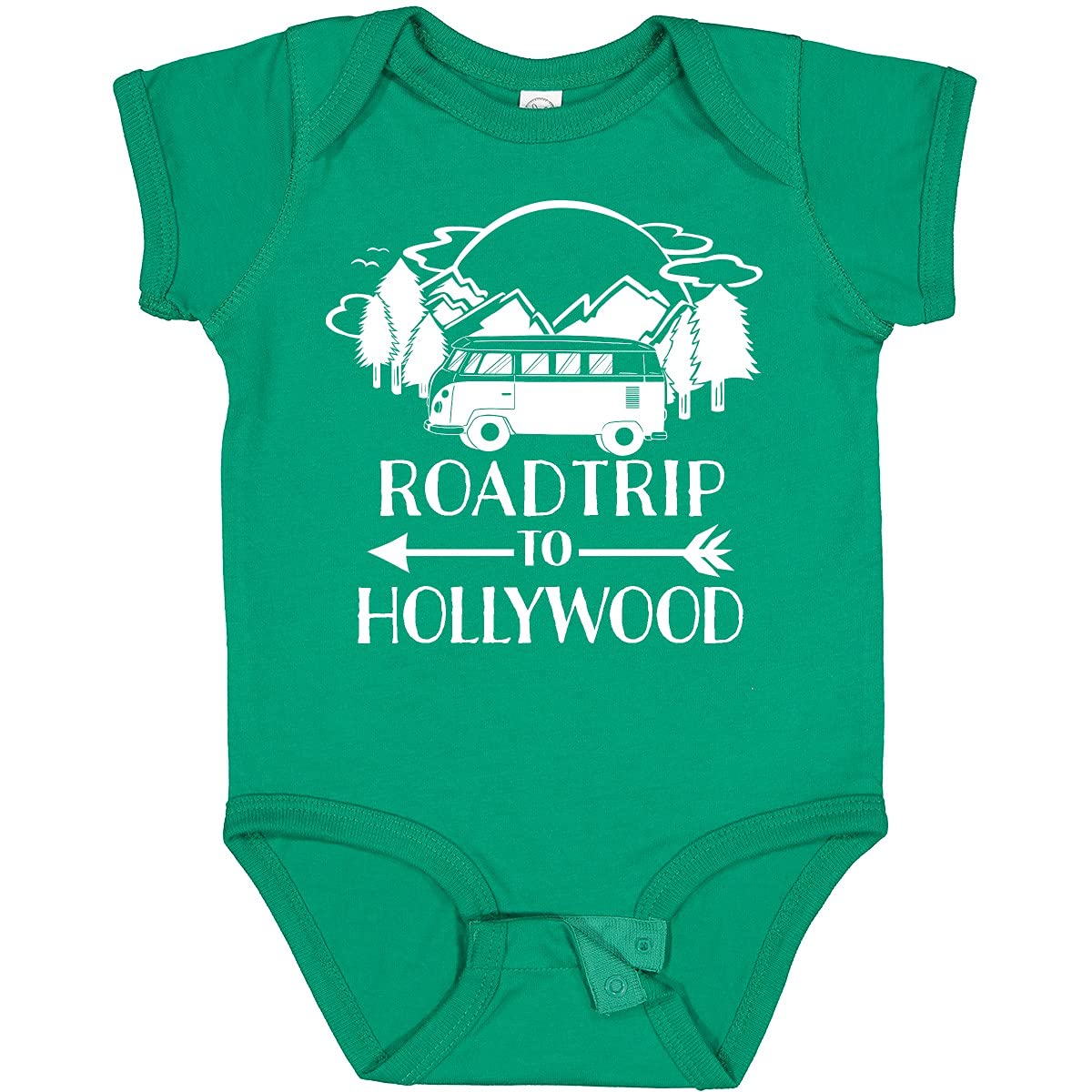 Inktastic Road Trip to Hollywood Baby Bodysuit - Cute Infant Onesie for Travel & Hollywood Theme Outfits - Perfect for Family Vacations, Photo Shoots & Movie-Themed Events