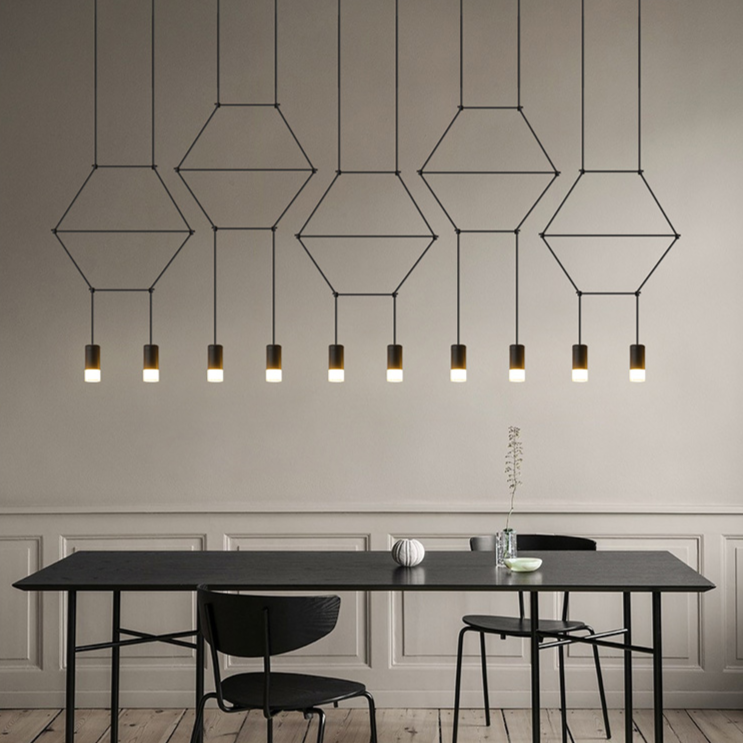 Wireflow LED Chandelier - Modern Crystal Ceiling Light Fixture for Dining Room & Living Room | Energy Efficient Dimmable Lighting for Home Decor & Interior Design