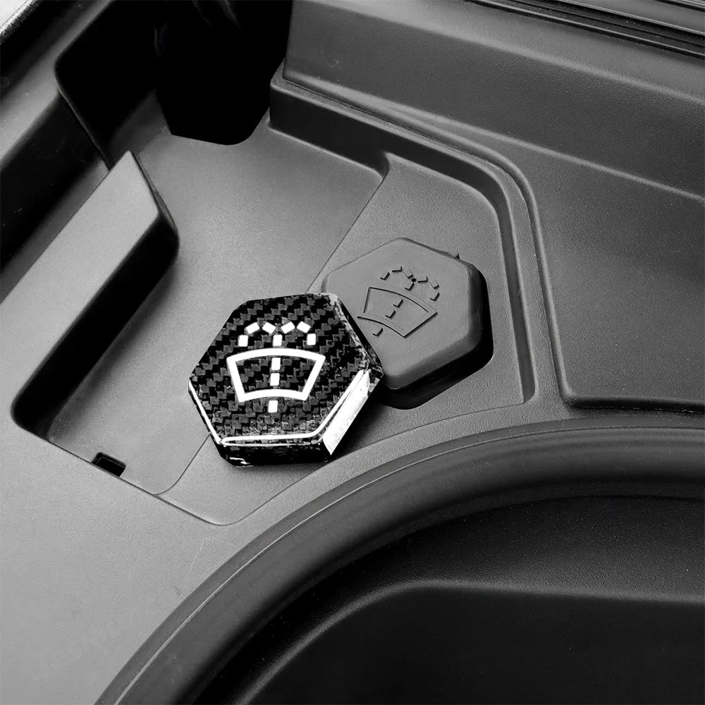 Premium Real Dry Molded Carbon Fiber Windshield Wiper Fluid Reservoir Cover for Tesla Cybertruck - Matte/Glossy Finish | Lightweight & Durable Upgrade | Perfect for Off-Roading & Car Shows
